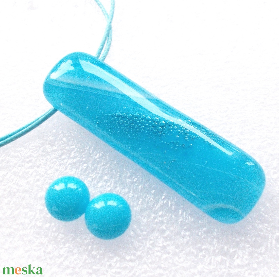 Gyöngyöző kékség ékszerszett. - ékszer - ékszerszett - Meska.hu