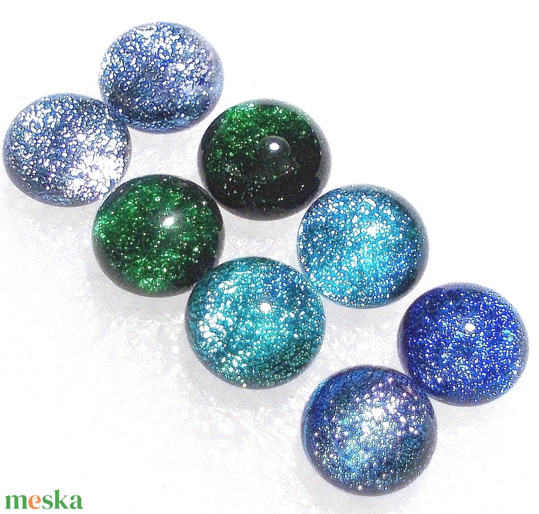 Dichroic stiftes fülbevaló csomag, ajándék karácsonyra. - ékszer - fülbevaló - pötty fülbevaló - Meska.hu