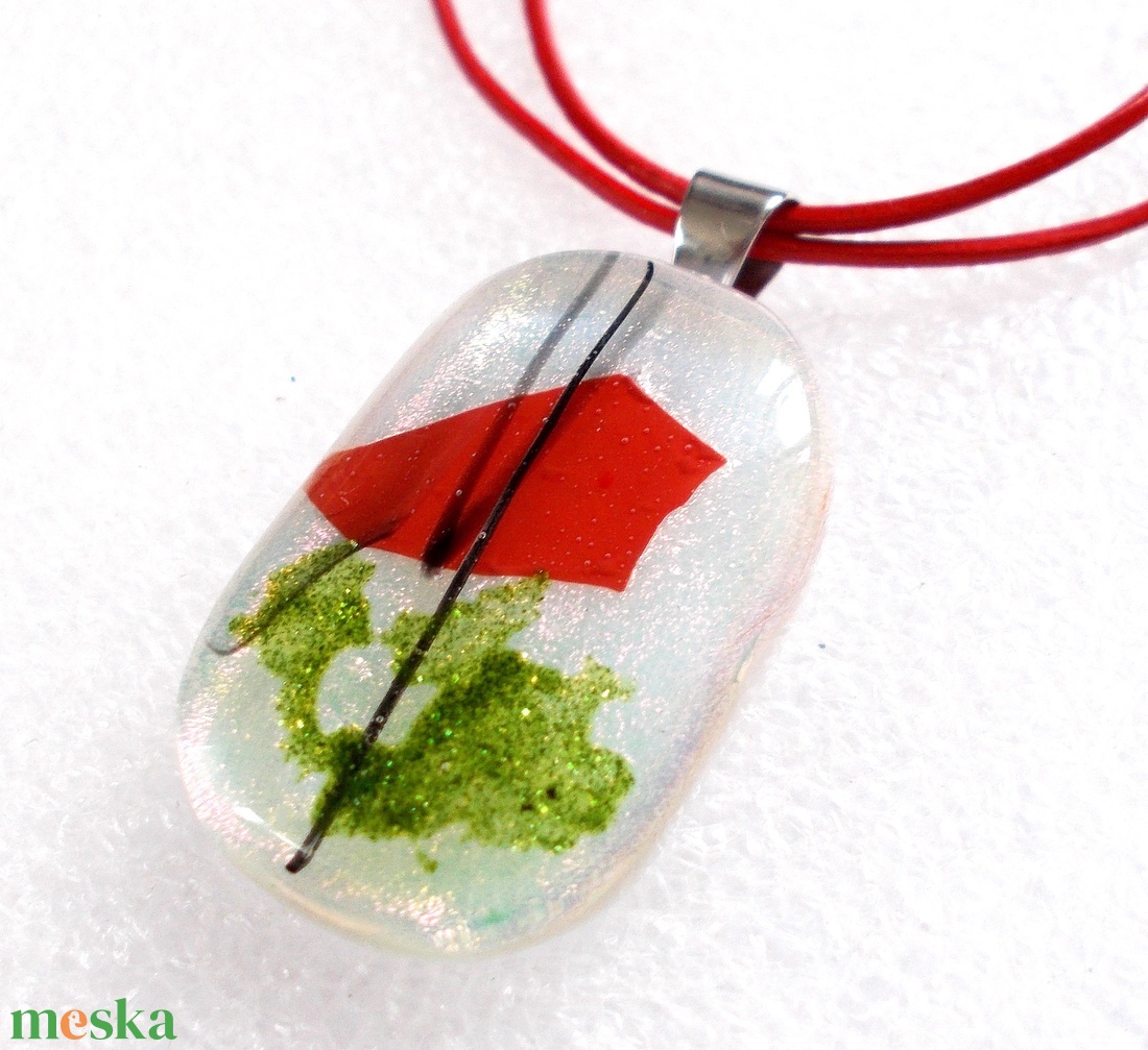 Pipacs gyöngyházfényben, ajándék lányoknak, szalagavatóra, ballagásra. - ékszer - ékszerszett - Meska.hu