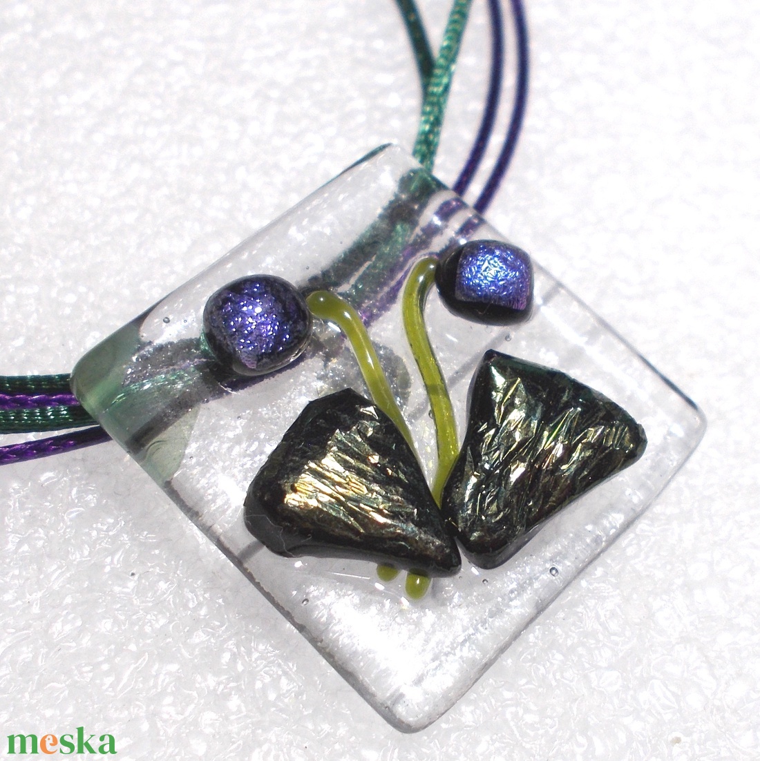 Ibolya nyaklánc. - ékszer - nyaklánc - medálos nyaklánc - Meska.hu