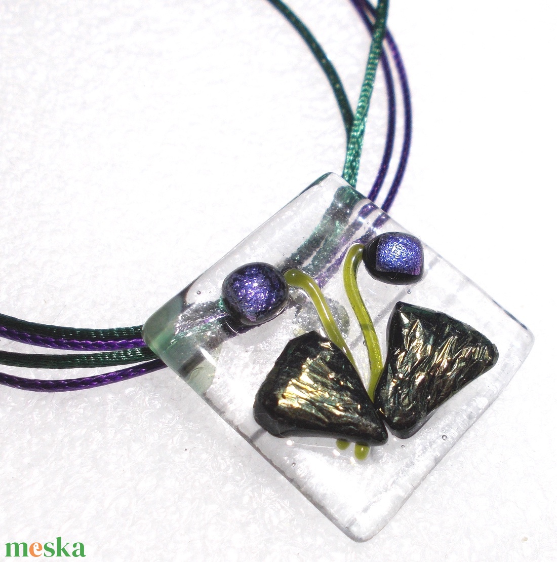 Ibolya nyaklánc. - ékszer - nyaklánc - medálos nyaklánc - Meska.hu