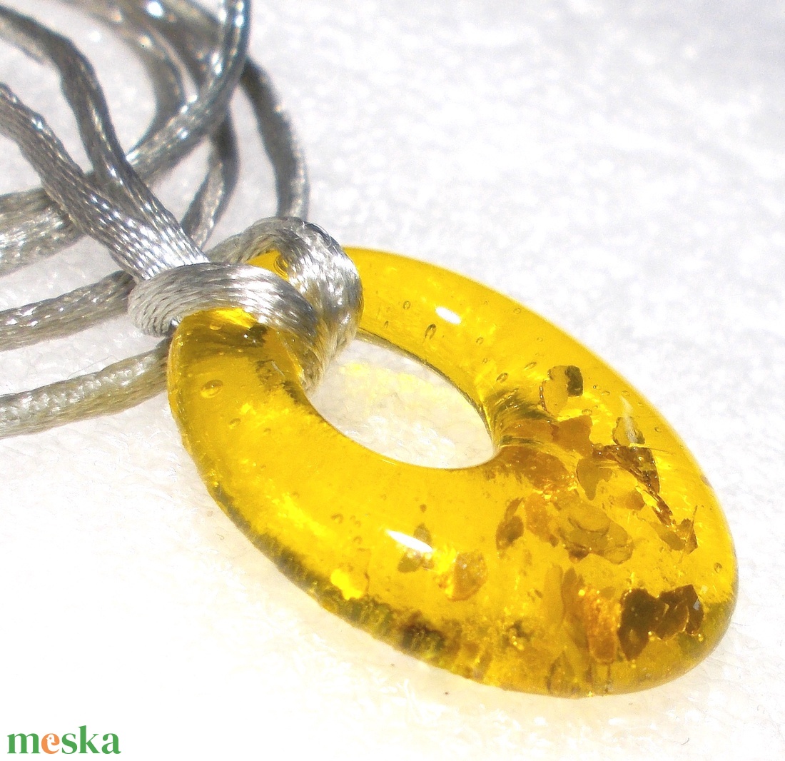 Aranyló napsugár fémmentes trendi medál. - ékszer - nyaklánc - medálos nyaklánc - Meska.hu