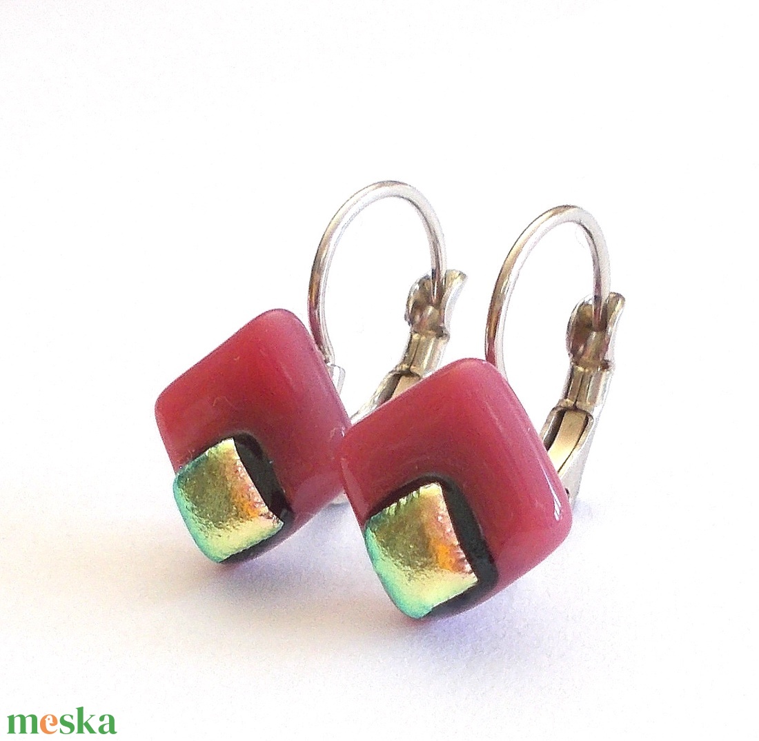 NEMESACÁL! Aranyló narancs fülbevaló  ajándék nőknek, lányoknak, ballagásra, névnapra, születésnapra. - ékszer - fülbevaló - lógó fülbevaló - Meska.hu