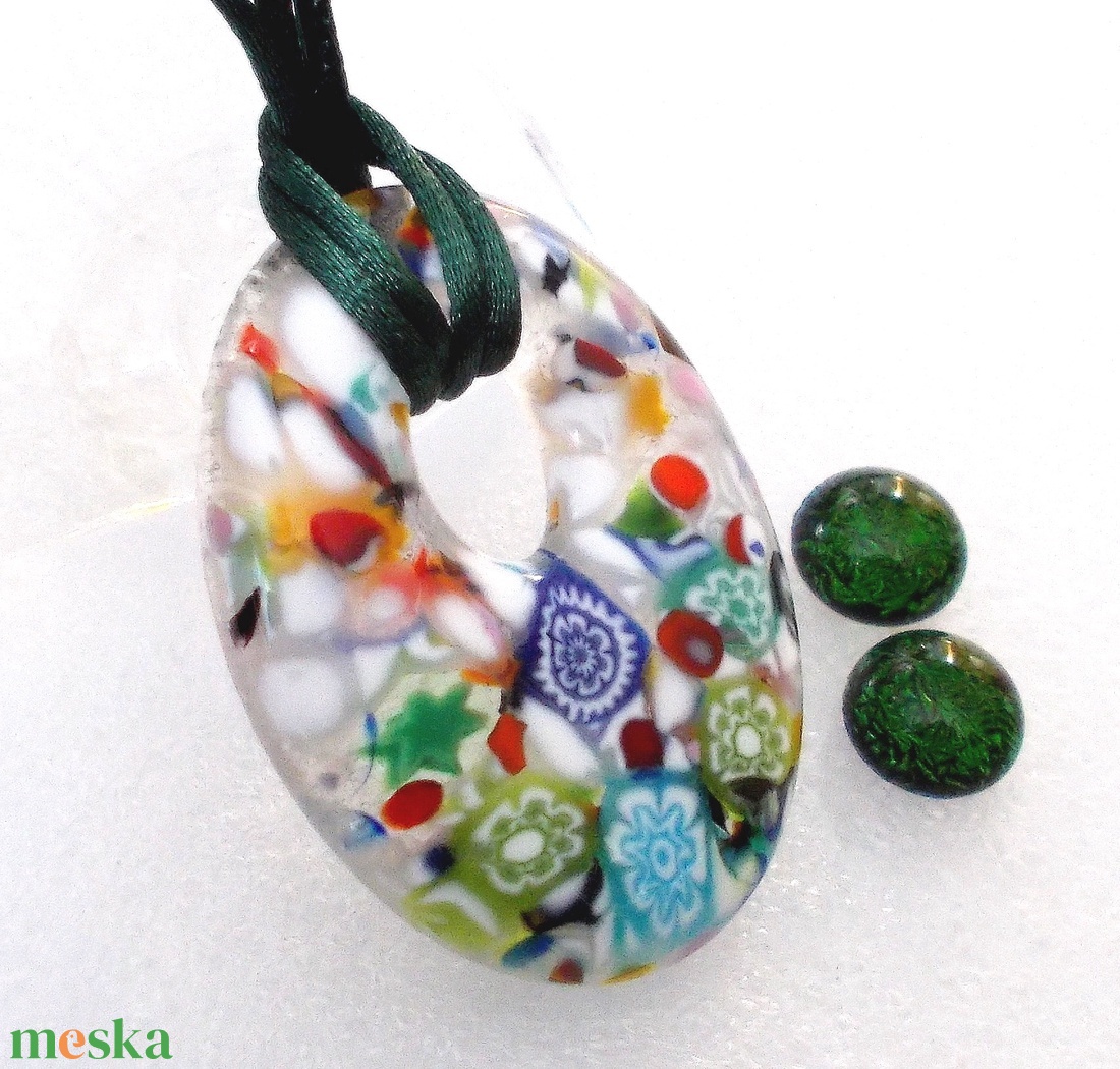 Színek és virágok trendi ékszerszett - ékszer - ékszerszett - Meska.hu