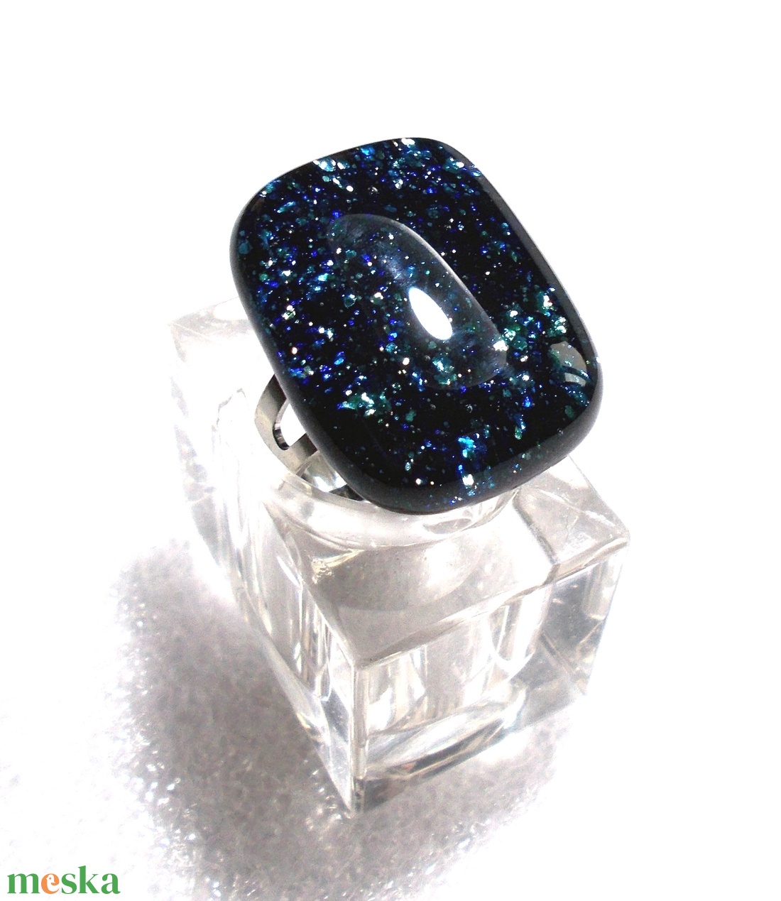 AKCIÓ! Csillagos égbolt üvegékszer szett. - ékszer - ékszerszett - Meska.hu