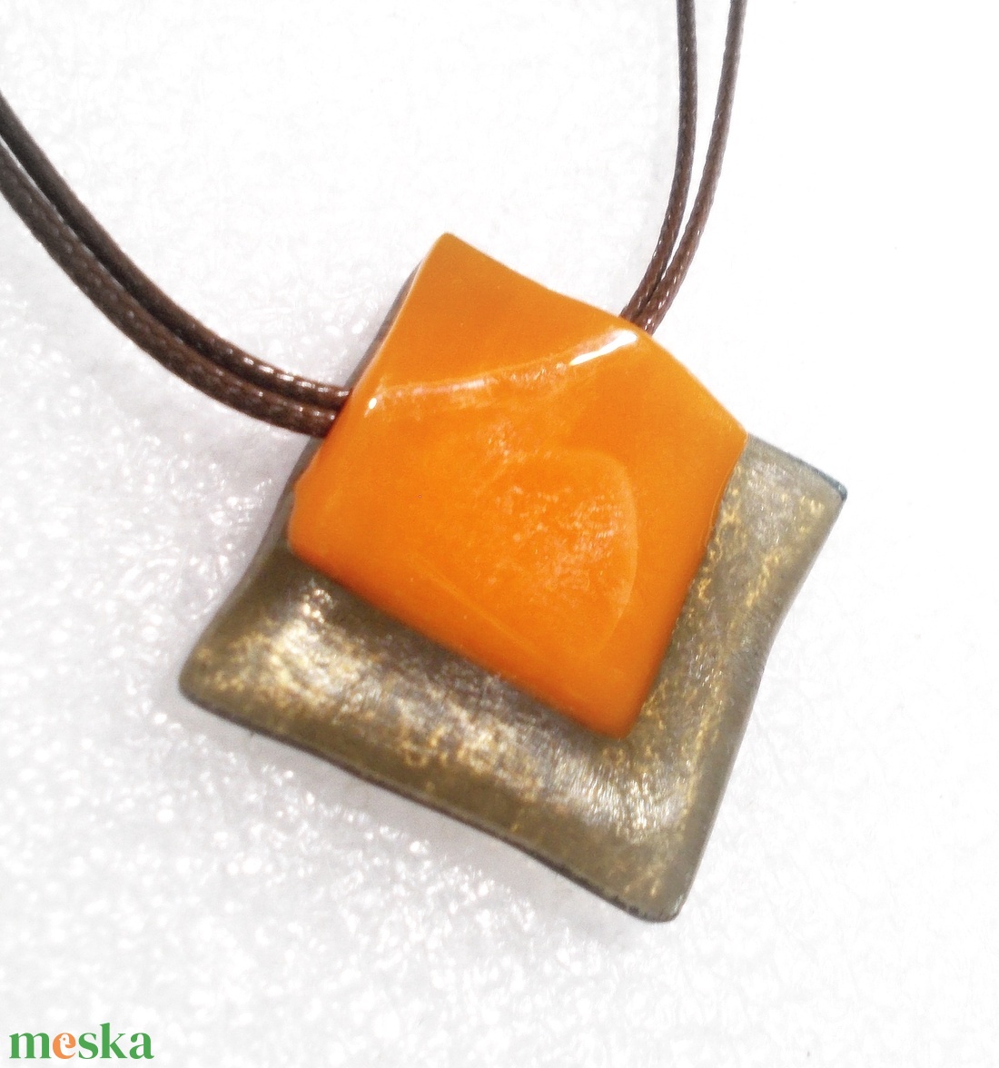 Bronzos sárga medál, ajándék névnapra, születésnapra. - ékszer - ékszerszett - Meska.hu