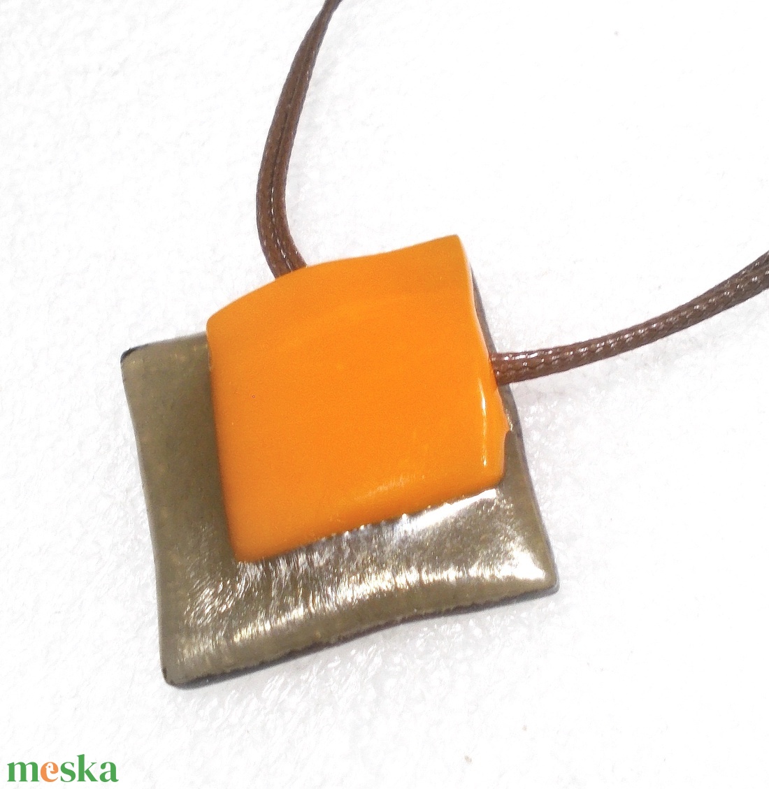 Bronzos sárga medál, ajándék névnapra, születésnapra. - ékszer - ékszerszett - Meska.hu