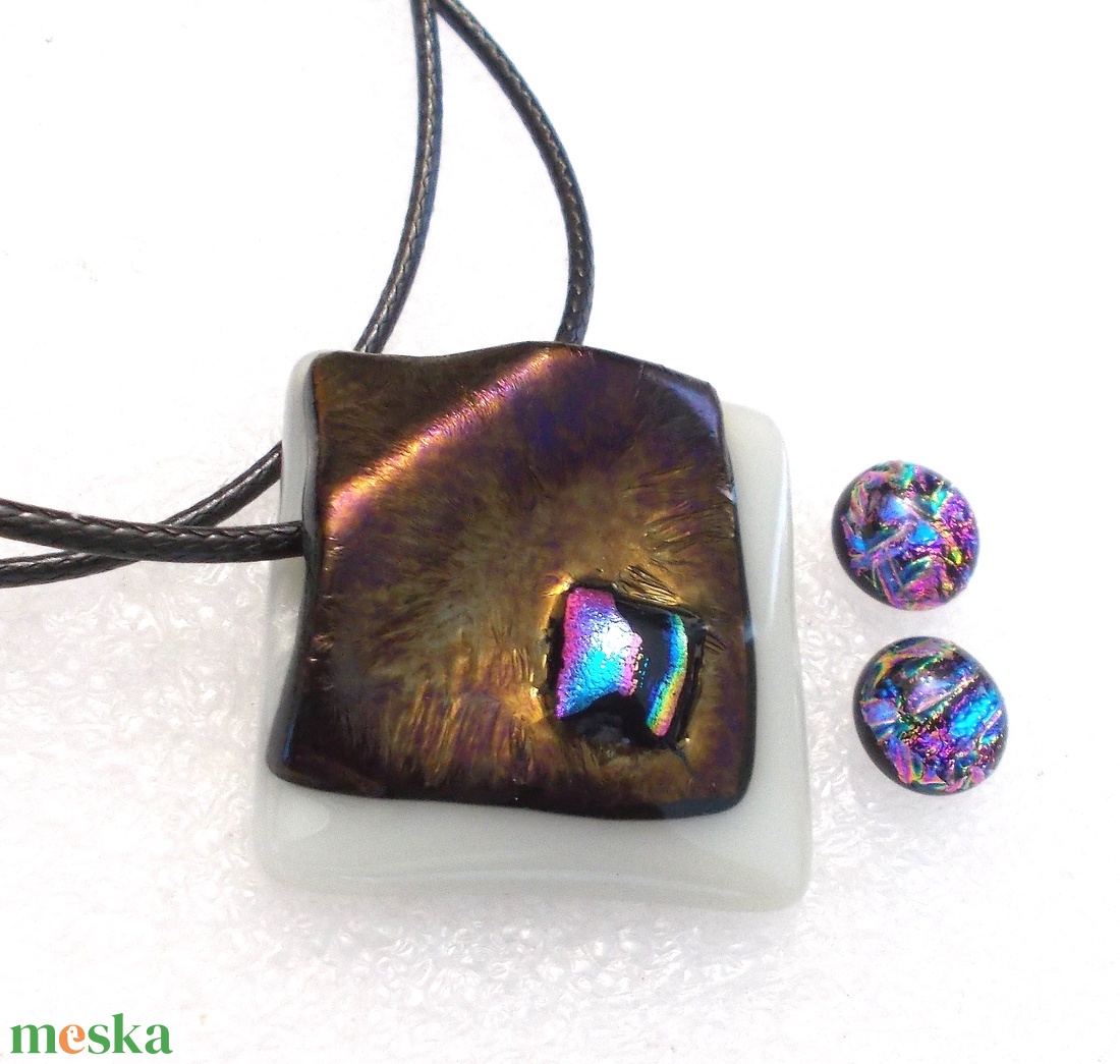 Szivárvány metálfényben ékszerszett, ajándék névnapra, születésnapra. - ékszer - ékszerszett - Meska.hu