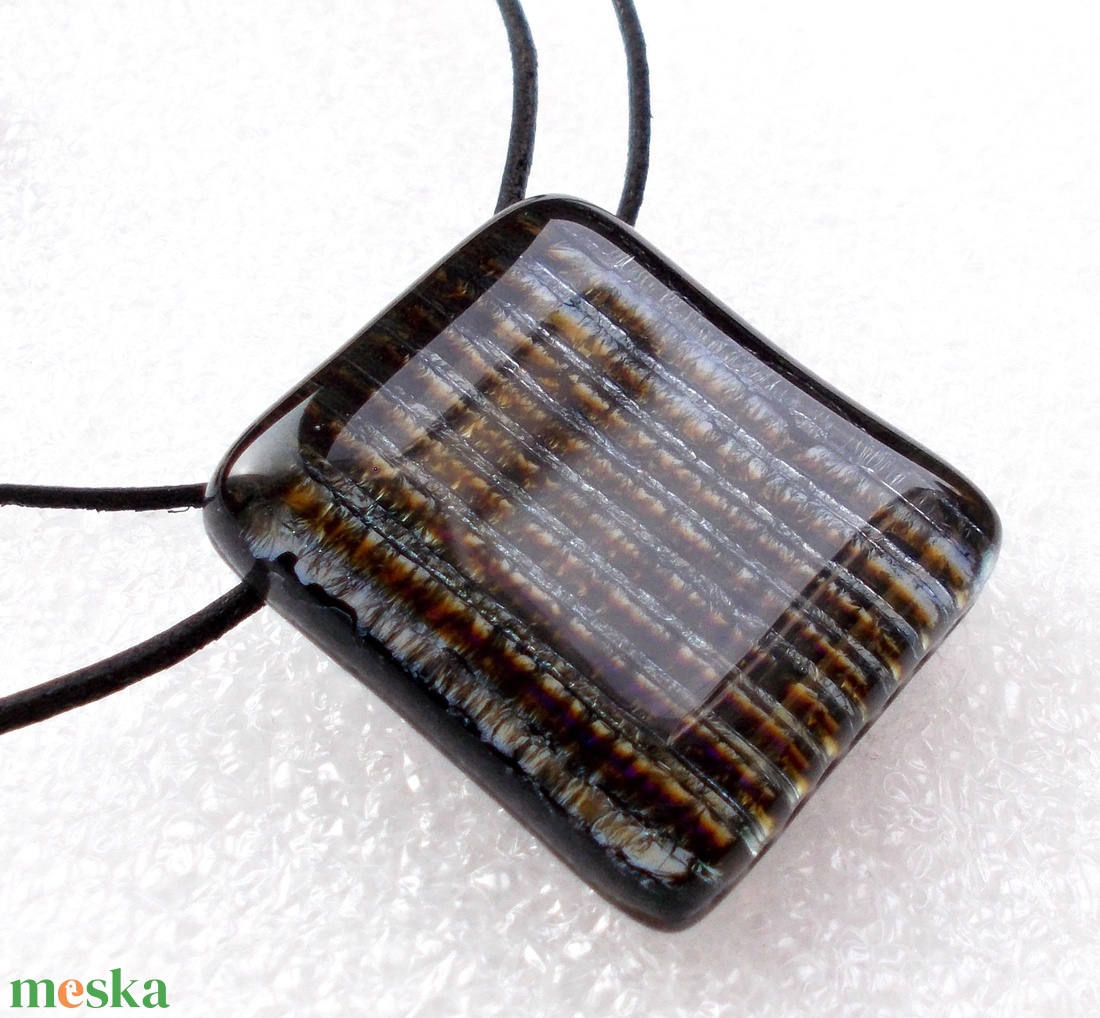 Fekete bronz csíkos,  ékszerszett ajándék húsvétra. - ékszer - ékszerszett - Meska.hu