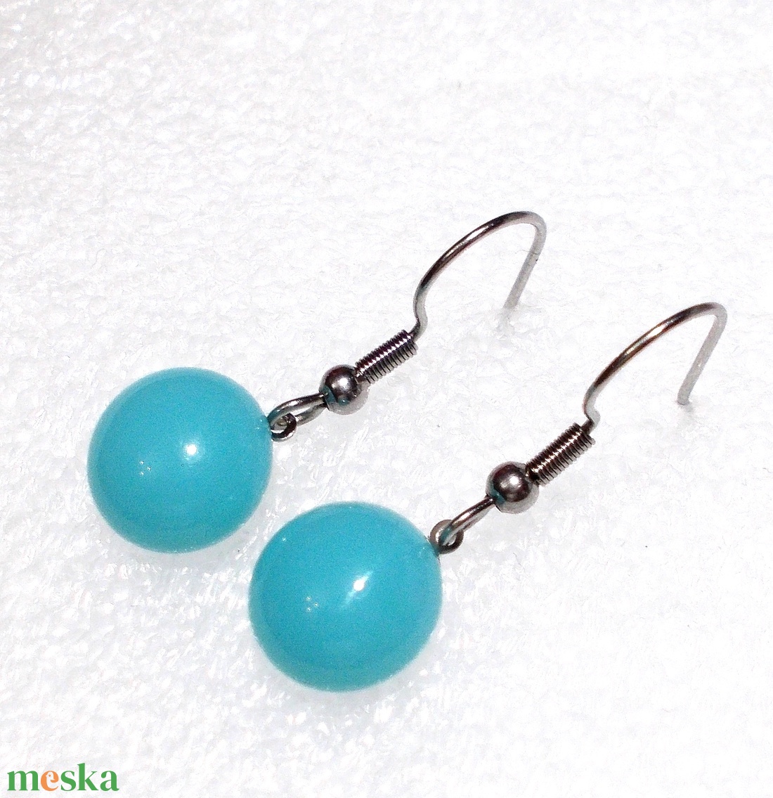 NEMESACÉL! Türkiz fülbevaló, ajándék nőknek névnapra, születésnapra.  - ékszer - fülbevaló - lógó fülbevaló - Meska.hu
