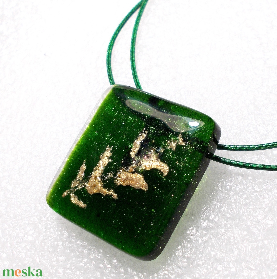 AKCIÓ! Arany fenyő üvegékszer , ajándék nőknek névnapra, születésnapra karácsonyra. - ékszer - ékszerszett - Meska.hu