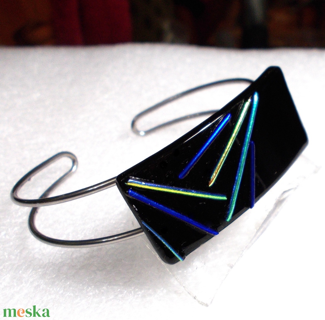 NEMESACÉL! Dichroic fénysugarak karkötő. - ékszer - ékszerszett - Meska.hu NEMESACÉL! Dichroic fénysugarak karkötő. - ékszer - ékszerszett - Meska.hu