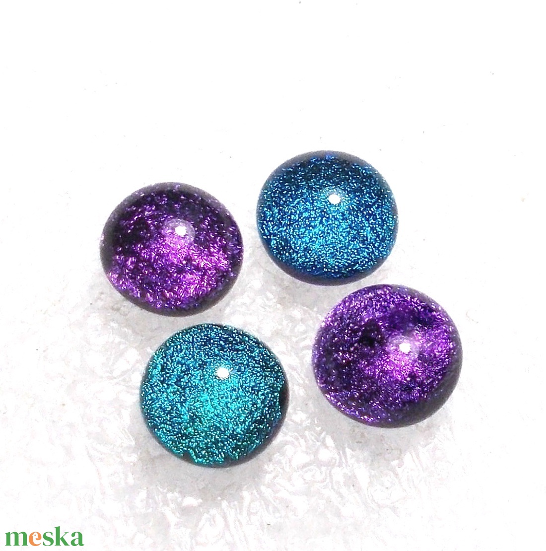 NEMESACÉL! Smaragd dichroic fülbevaló páros. - ékszer - fülbevaló - pötty fülbevaló - Meska.hu NEMESACÉL! Smaragd dichroic fülbevaló páros. - ékszer - fülbevaló - pötty fülbevaló - Meska.hu