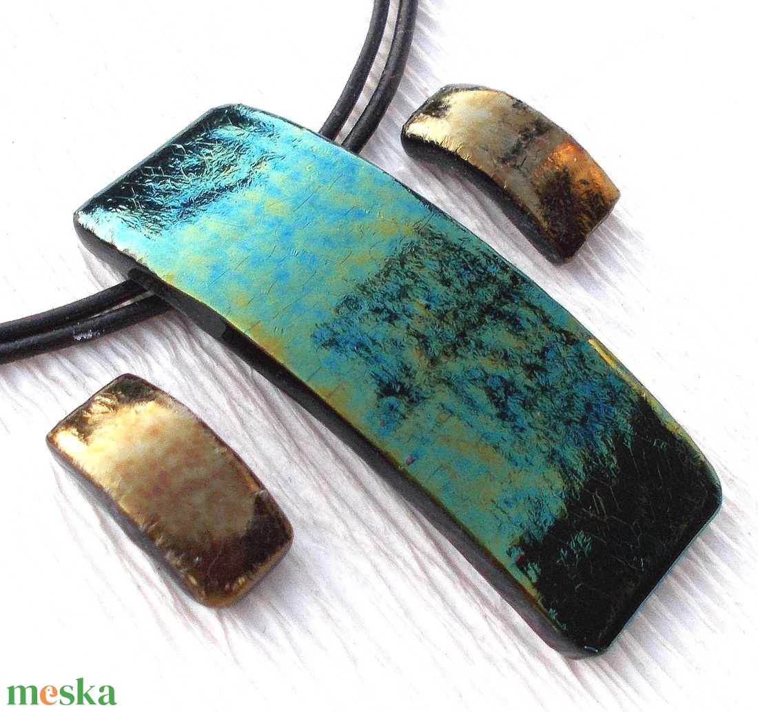 AKCIÓ! Bronzos smaragd ékszerszett , ajándék névnapra születésnapra. - ékszer - ékszerszett - Meska.hu