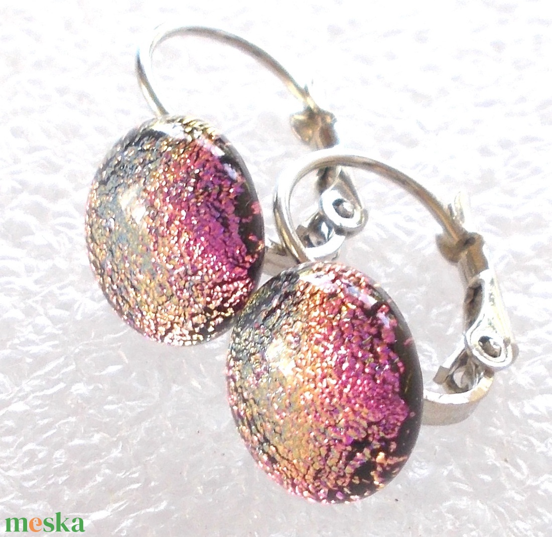 NEMESACÉL! Arany magnólia dichroic fülbevaló, ajándék névnapra, születésnapra. - ékszer - fülbevaló - lógó fülbevaló - Meska.hu NEMESACÉL! Arany magnólia dichroic fülbevaló, ajándék névnapra, születésnapra. - ékszer - fülbevaló - lógó fülbevaló - Meska.hu