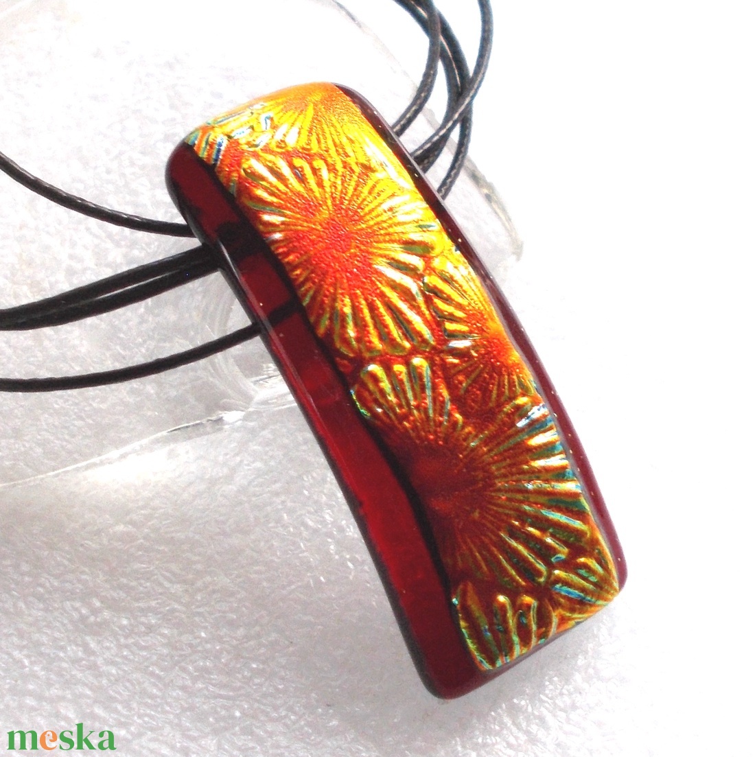 KÉSZLETKISÖPRÉS!  Piros fényjáték nyaklánc. - ékszer - ékszerszett - Meska.hu