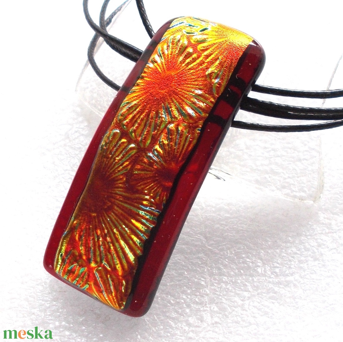 KÉSZLETKISÖPRÉS!  Piros fényjáték nyaklánc. - ékszer - ékszerszett - Meska.hu