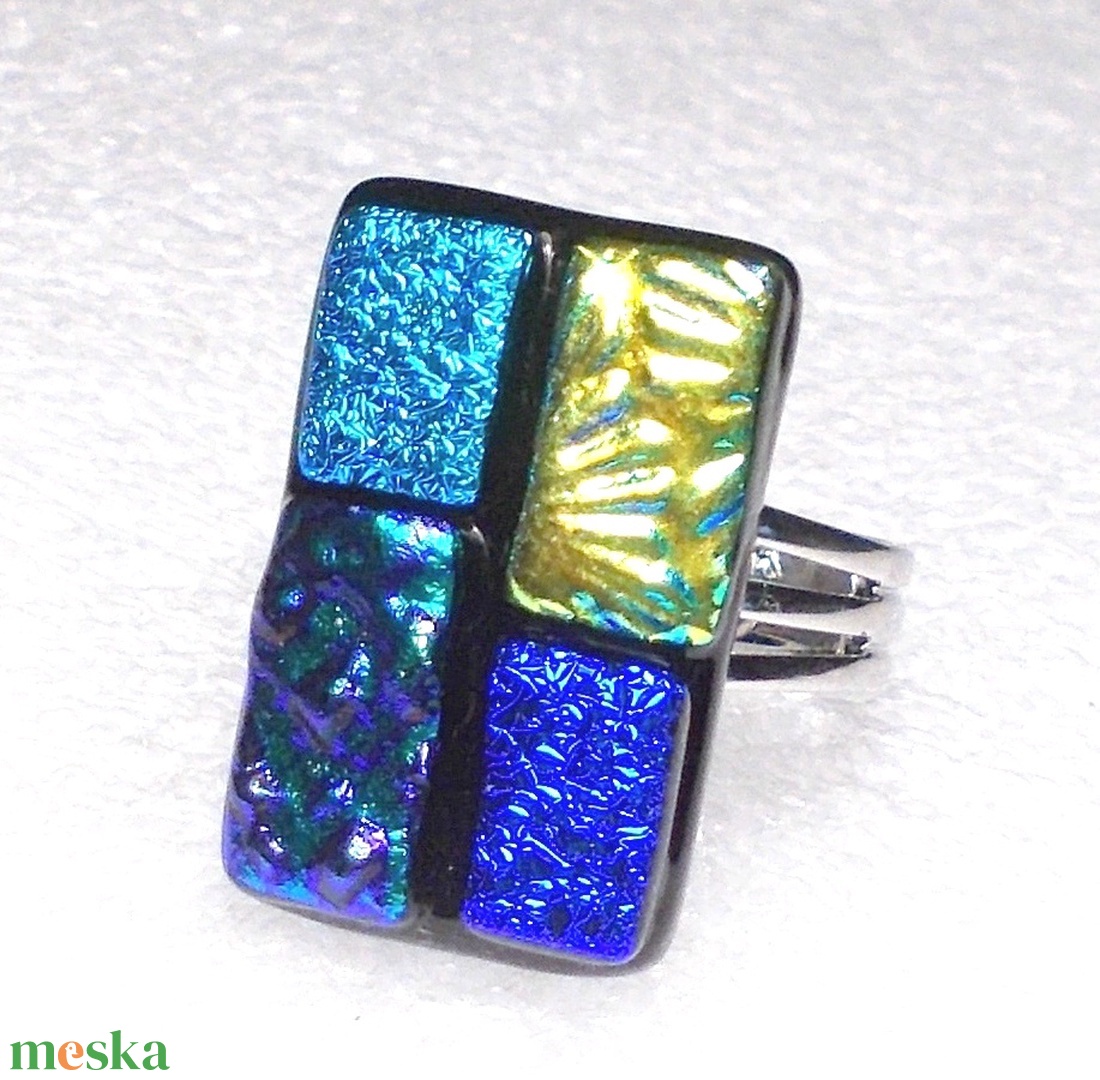 NEMESACÉL! Mozaik gyűrű.  - ékszer - gyűrű - statement gyűrű - Meska.hu