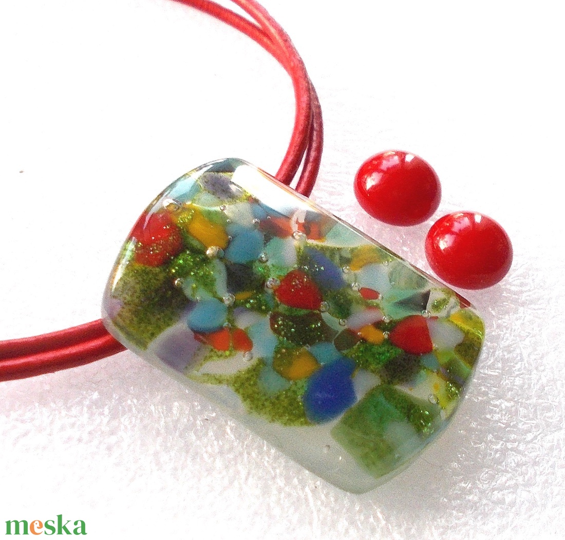 AKCIÓ!  Színek fények fúziója, ékszerszett. - ékszer - nyaklánc - medálos nyaklánc - Meska.hu