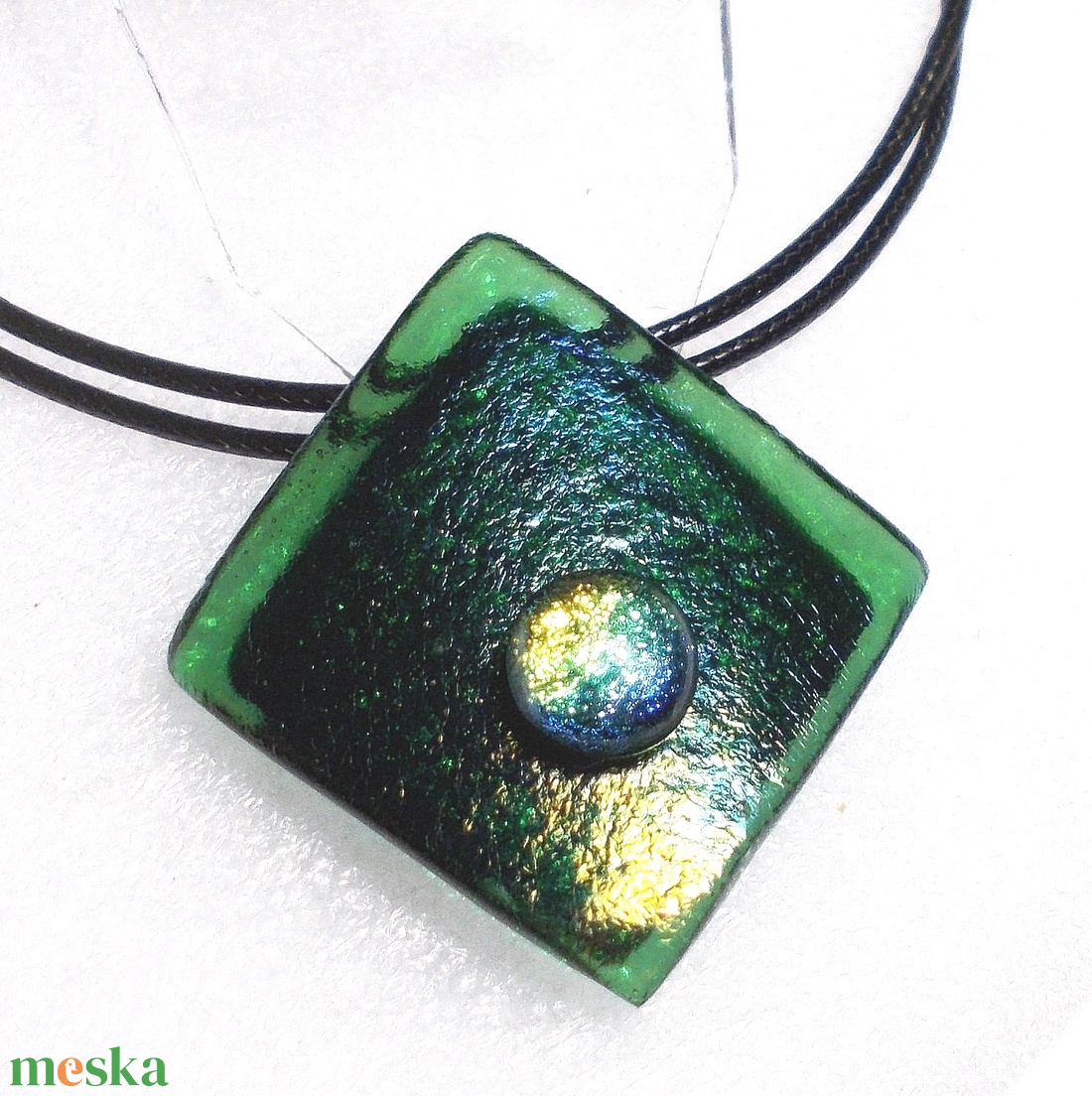 Smaragd fények nyaklánc , ajándék névnapra születésnapra. - ékszer - ékszerszett - Meska.hu