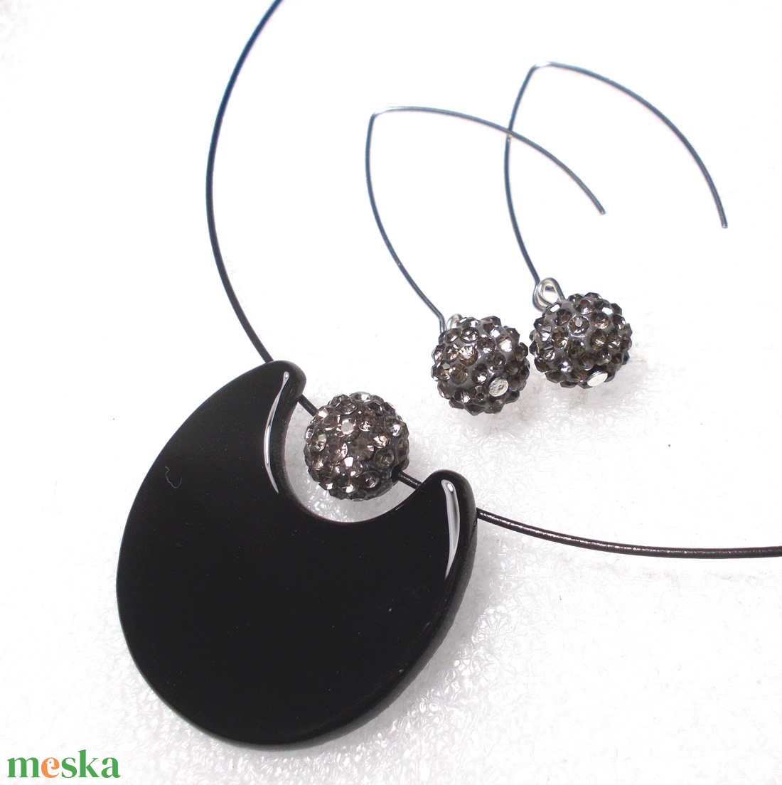 Fekete-bronz csillogás  trendi ékszerszett, ajándék Valentin napra, névnapra, születésnapra. - ékszer - ékszerszett - Meska.hu