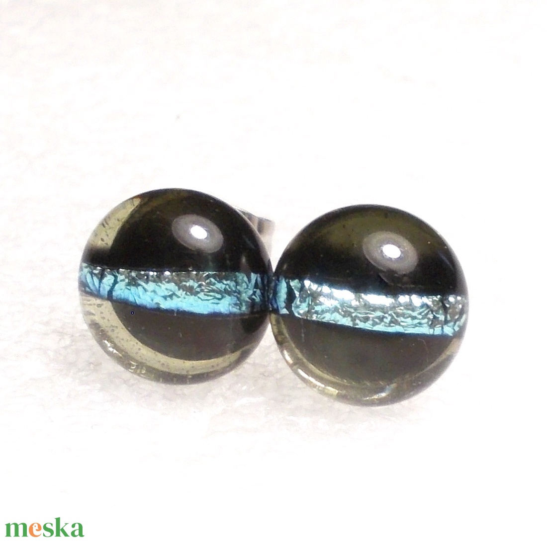 NEMESACÉL! Szürke-ezüstkék  stiftes fülbevaló , ajándék nőknek névnapra, születésnapra.  - ékszer - fülbevaló - lógó fülbevaló - Meska.hu