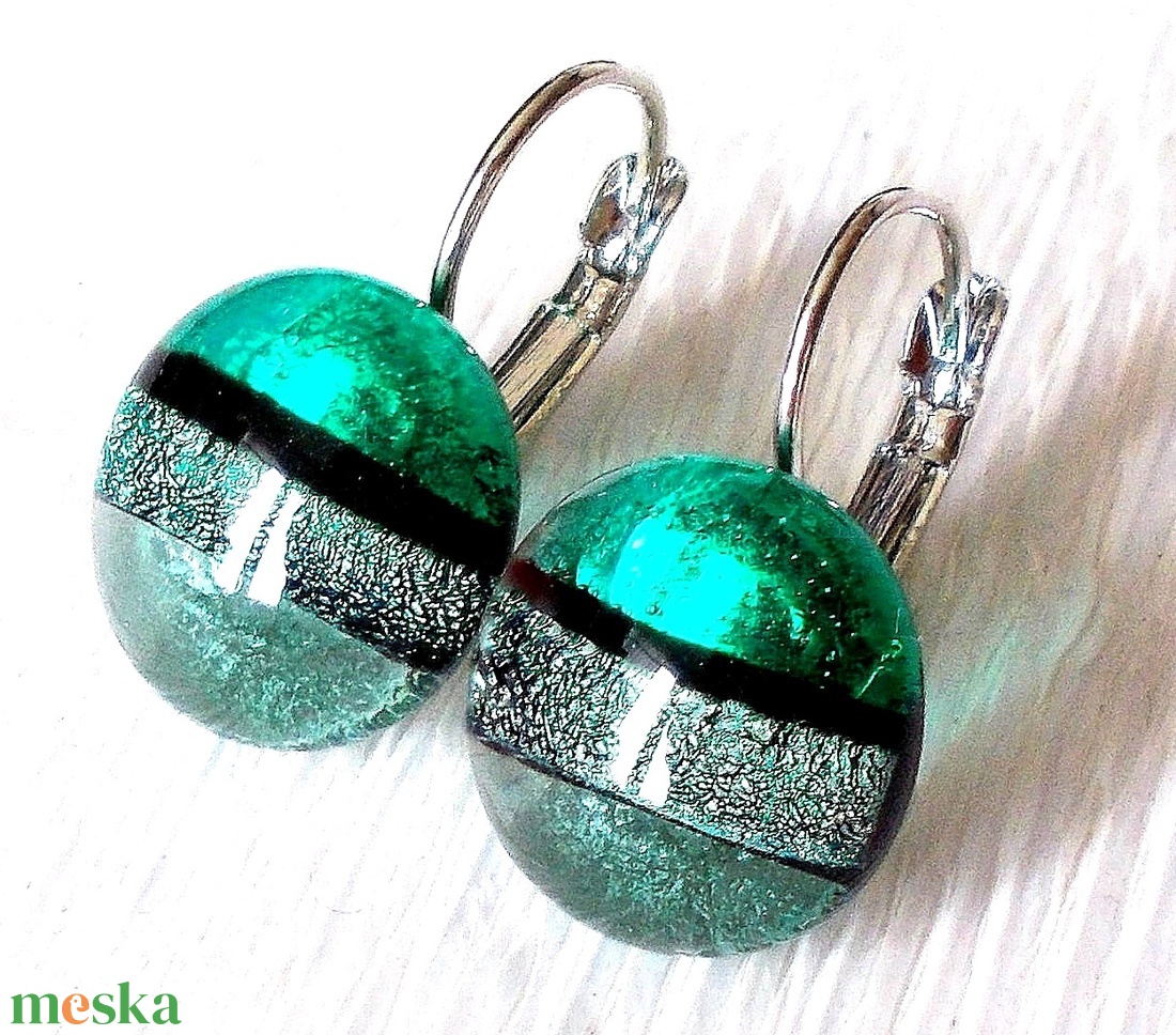 NEMESACÉL!  Türkiz szonáta  fülbevaló, ajándék nőnapra, névnapra, születésnapra. - ékszer - fülbevaló - lógó csepp fülbevaló - Meska.hu