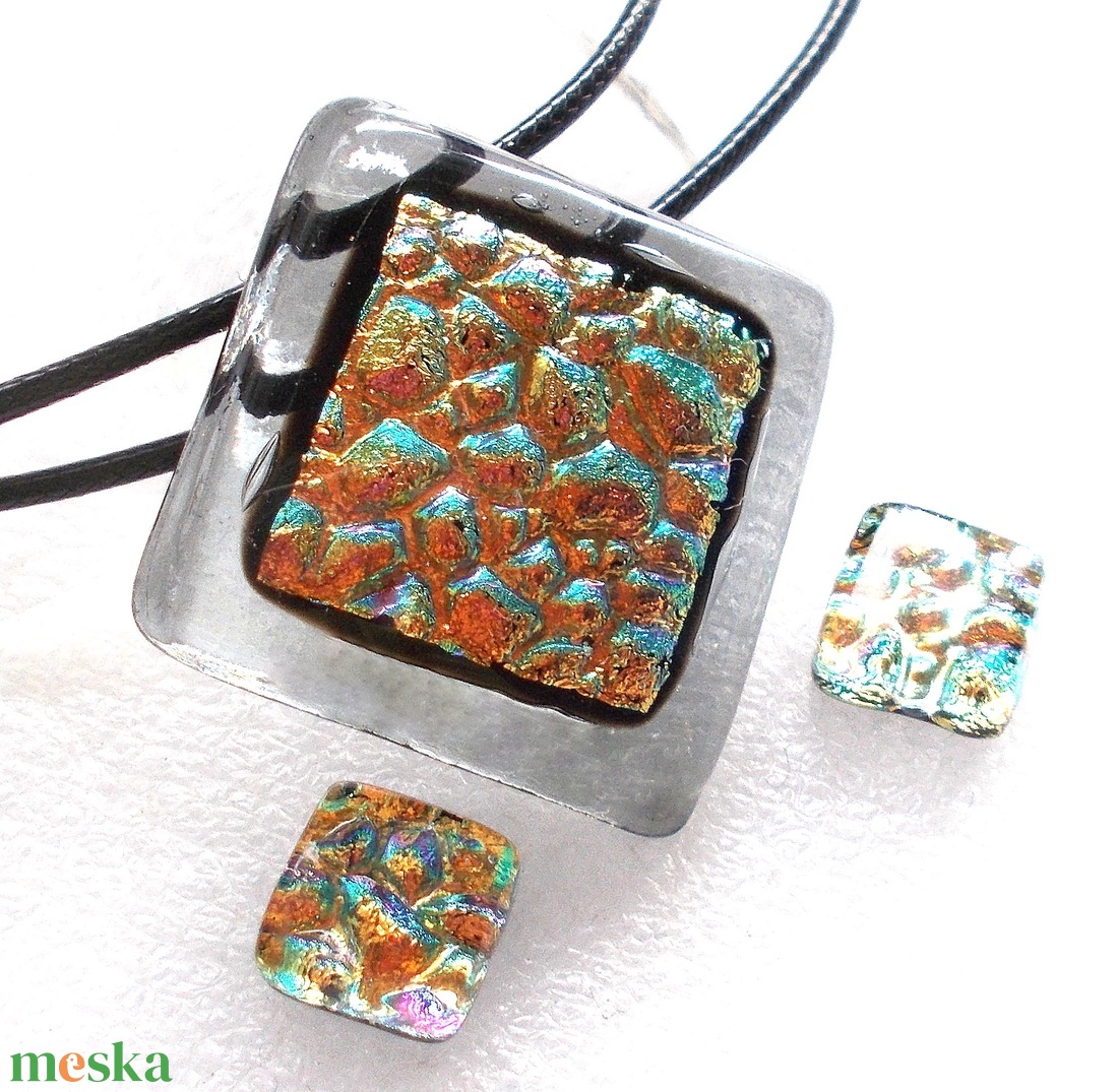 Szürkében naplemente ékszerszett, ajándék pedagógus napra, születésnapra, névnapra.  - ékszer - ékszerszett - Meska.hu