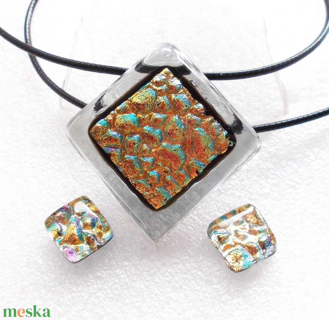 Szürkében naplemente ékszerszett, ajándék pedagógus napra, születésnapra, névnapra.  - ékszer - ékszerszett - Meska.hu