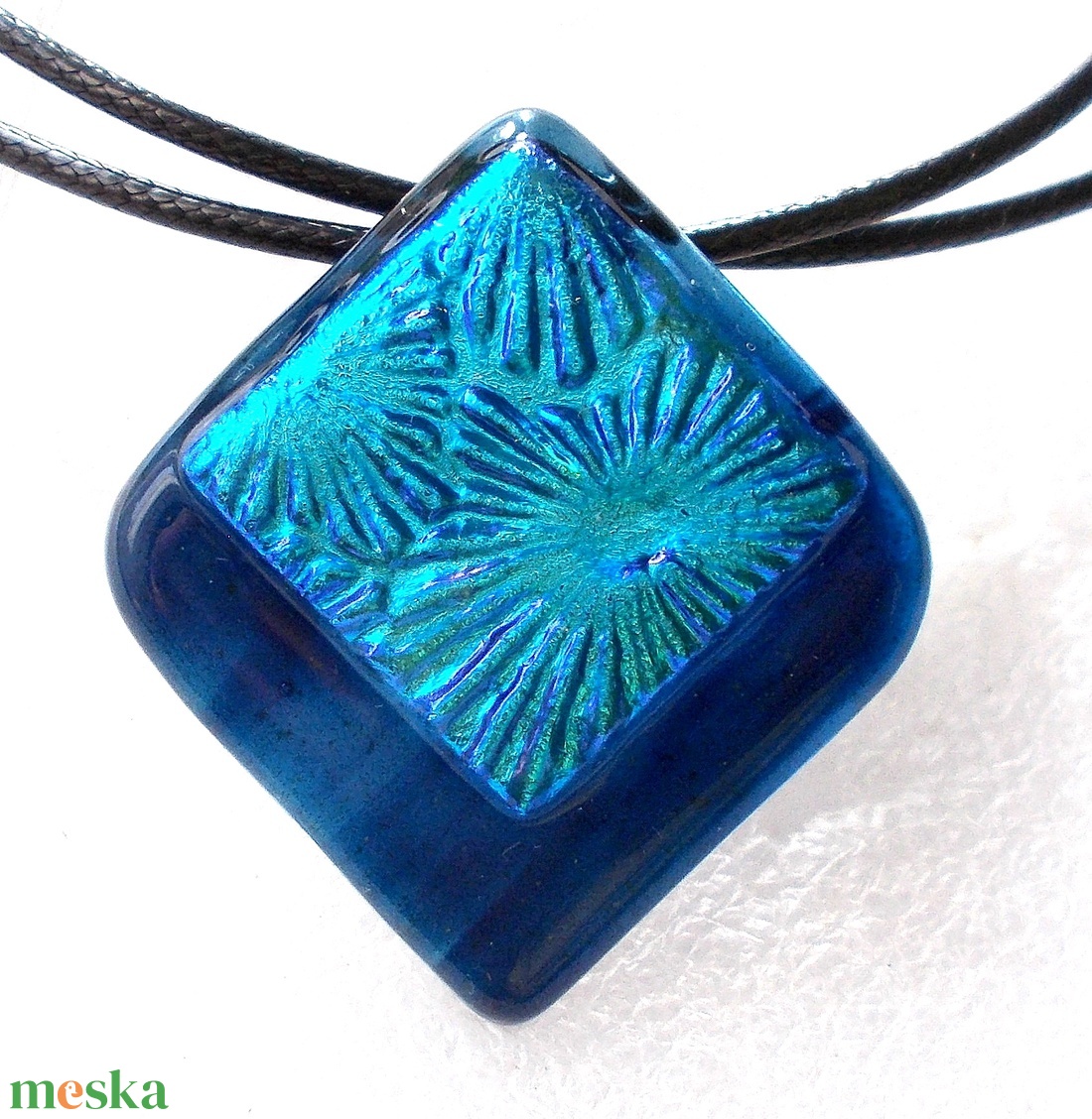 AKCIÓ!  Csillagok kékben, dichroic  nyaklánc. - ékszer - ékszerszett - Meska.hu