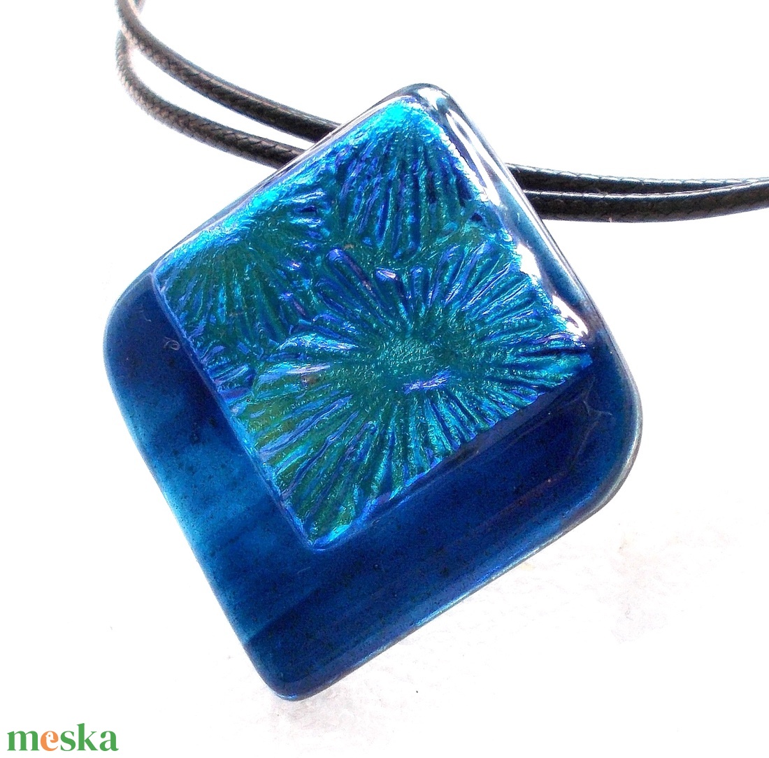 AKCIÓ!  Csillagok kékben, dichroic  nyaklánc. - ékszer - ékszerszett - Meska.hu