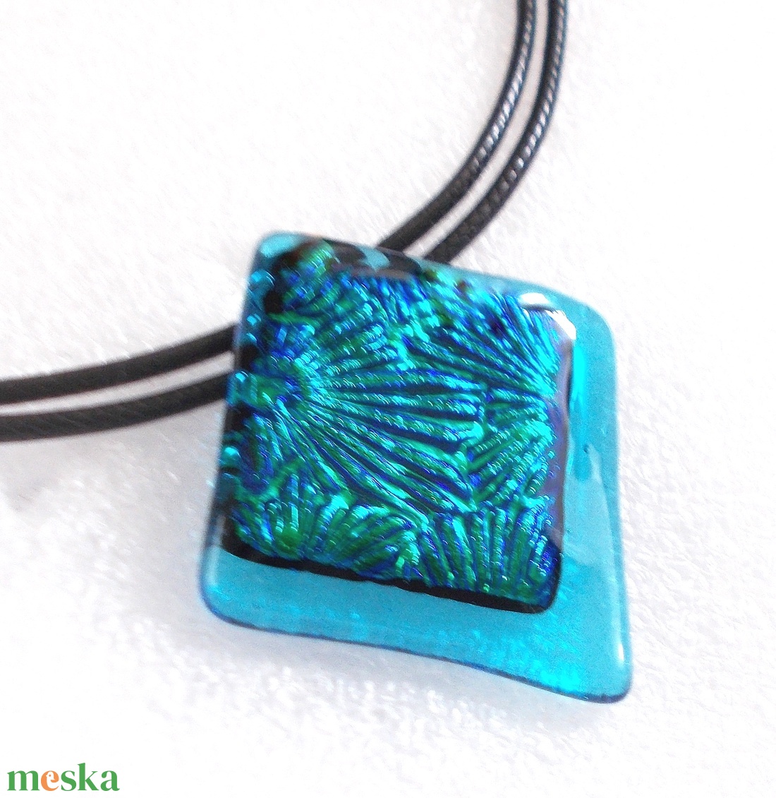 AKCIÓ! Csillagok türkizkékben, dichroic nyaklánc. - ékszer - ékszerszett - Meska.hu AKCIÓ! Csillagok türkizkékben, dichroic nyaklánc. - ékszer - ékszerszett - Meska.hu