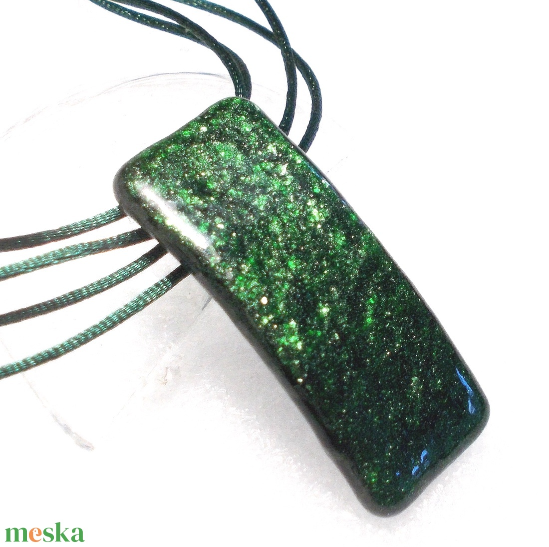 AKCIÓ! Smaragd fény  nyaklánc  , ajándék  ballagásra, névnapra, születésnapra. - ékszer - ékszerszett - Meska.hu