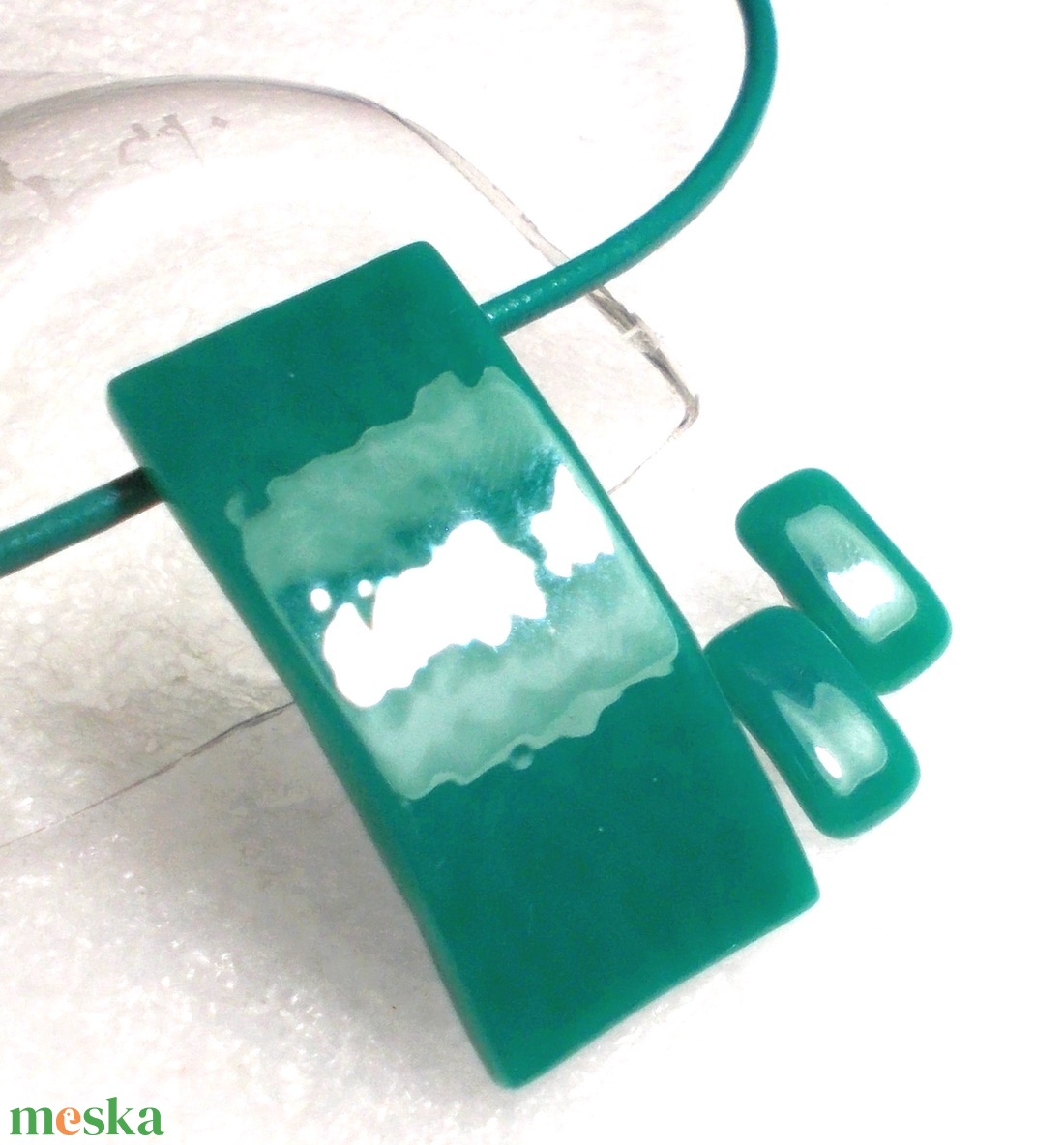 NEMESACÉL! Kékeszöld ékszerszett. - ékszer - ékszerszett - Meska.hu