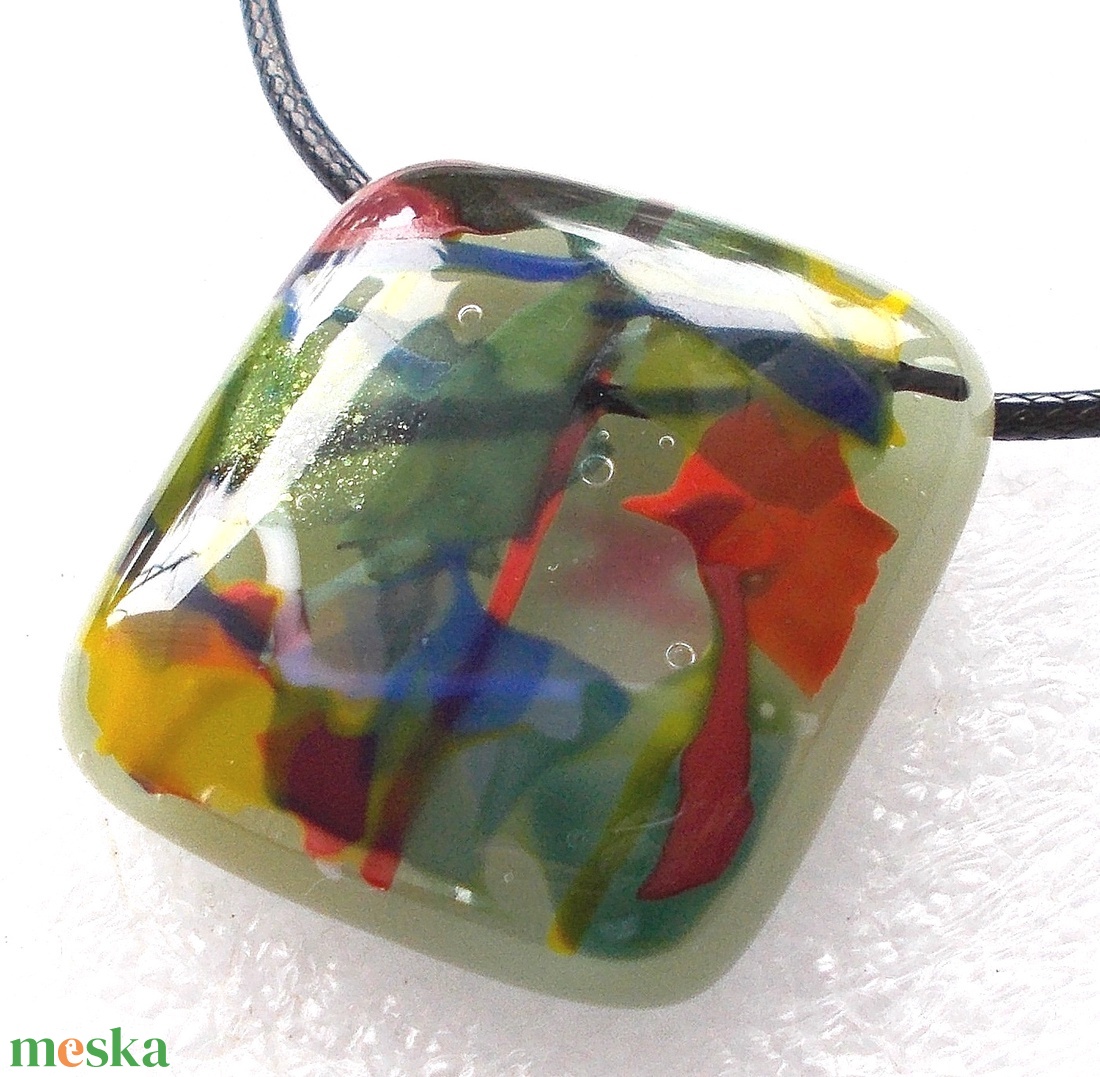 Színes ősz nyaklánc, ajándék mikulás csomagban. - ékszer - ékszerszett - Meska.hu