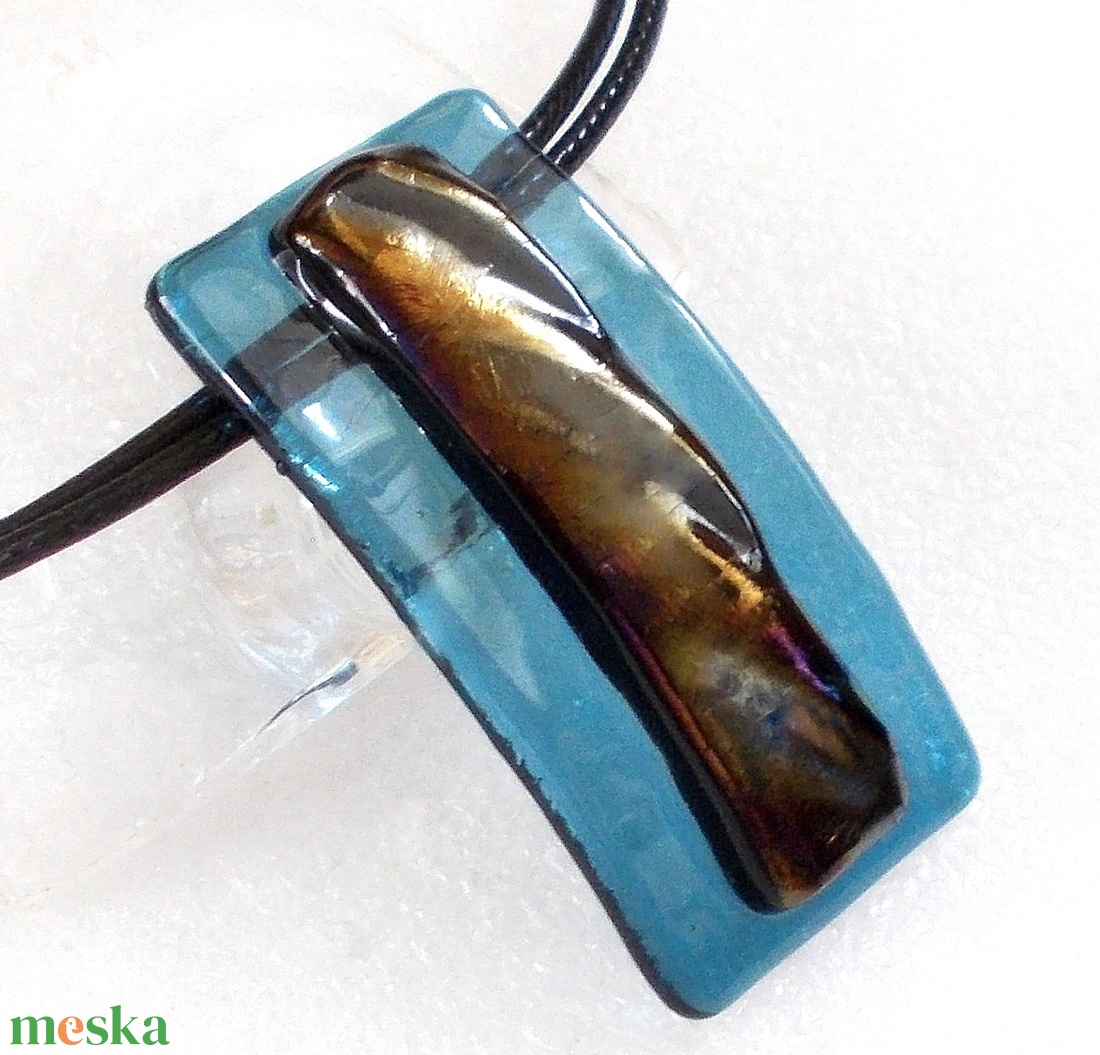 AKCIÓ!  Kék - metál fúzió nyaklánc ajándék névnapra, születésnapra. - ékszer - ékszerszett - Meska.hu