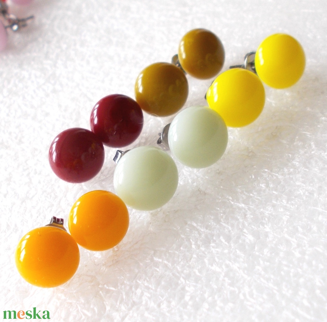 Orvosi fém! Őszi árnyalatok,  fülbevaló csomag. - ékszer - fülbevaló - pötty fülbevaló - Meska.hu