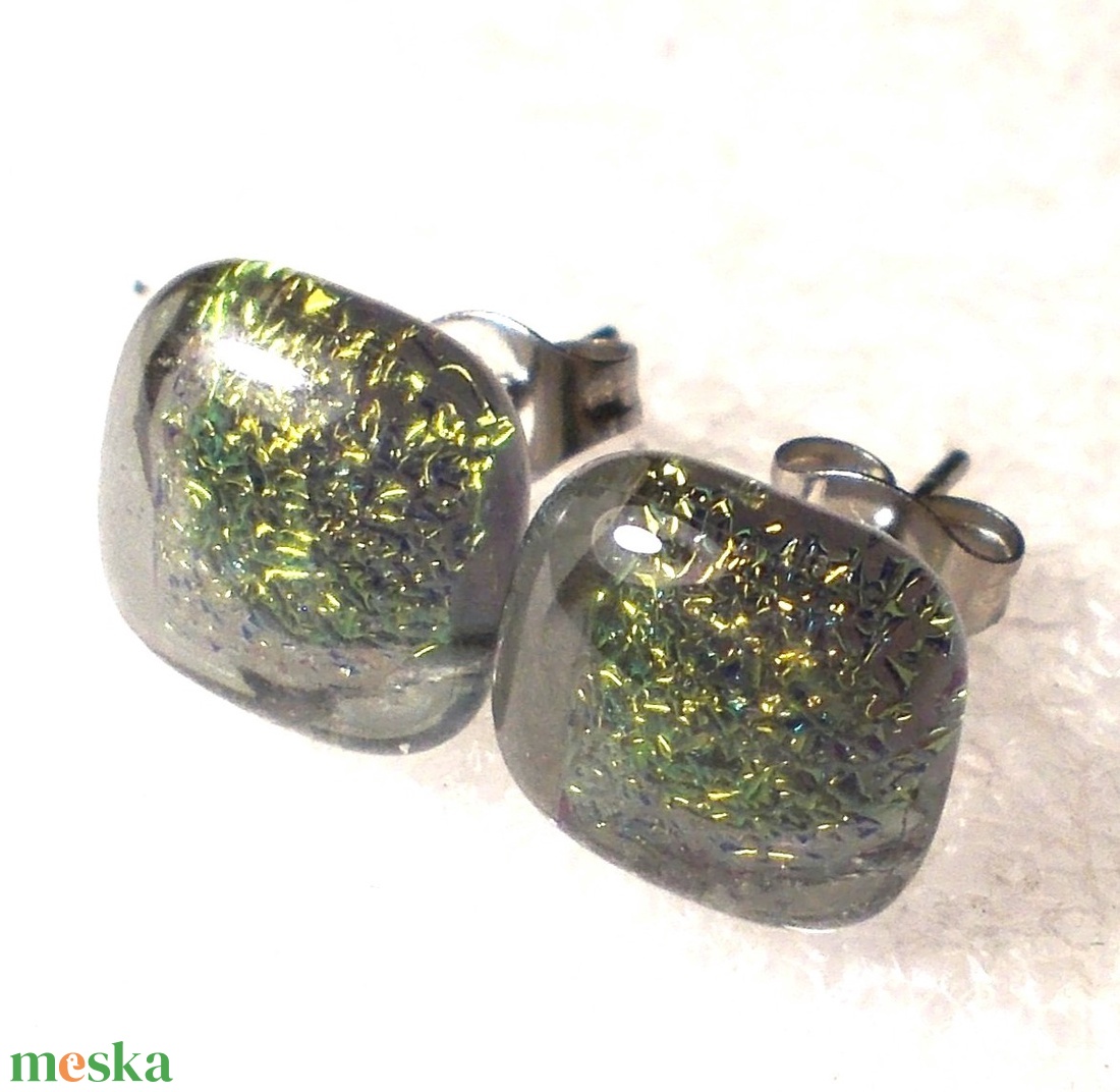 ORVOSI FÉM! Csillaghullás szürkében stiftes  fülbevaló, ajándék  névnapra, születésnapra. - ékszer - fülbevaló - pötty fülbevaló - Meska.hu