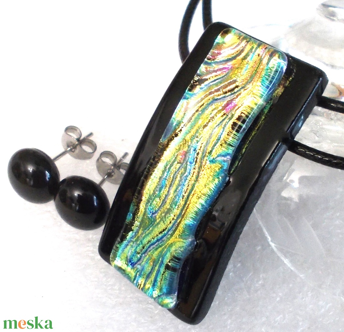 Vízesés szivárványfenyben ékszerszett , ajándék nőknek, lányoknak, karácsonyra, névnapra, születésnapra. - ékszer - ékszerszett - Meska.hu