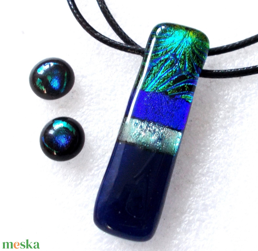 AKCIÓ! Dichroic fények ékszerszett. - ékszer - ékszerszett - Meska.hu