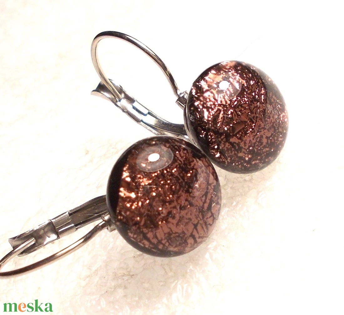 NEMESACÉL! Bronzos marsala dichroic kapcsos fülbevaló, ajándék nőknek névnapra, születésnapra. - ékszer - fülbevaló - lógó fülbevaló - Meska.hu NEMESACÉL! Bronzos marsala dichroic kapcsos fülbevaló, ajándék nőknek névnapra, születésnapra. - ékszer - fülbevaló - lógó fülbevaló - Meska.hu