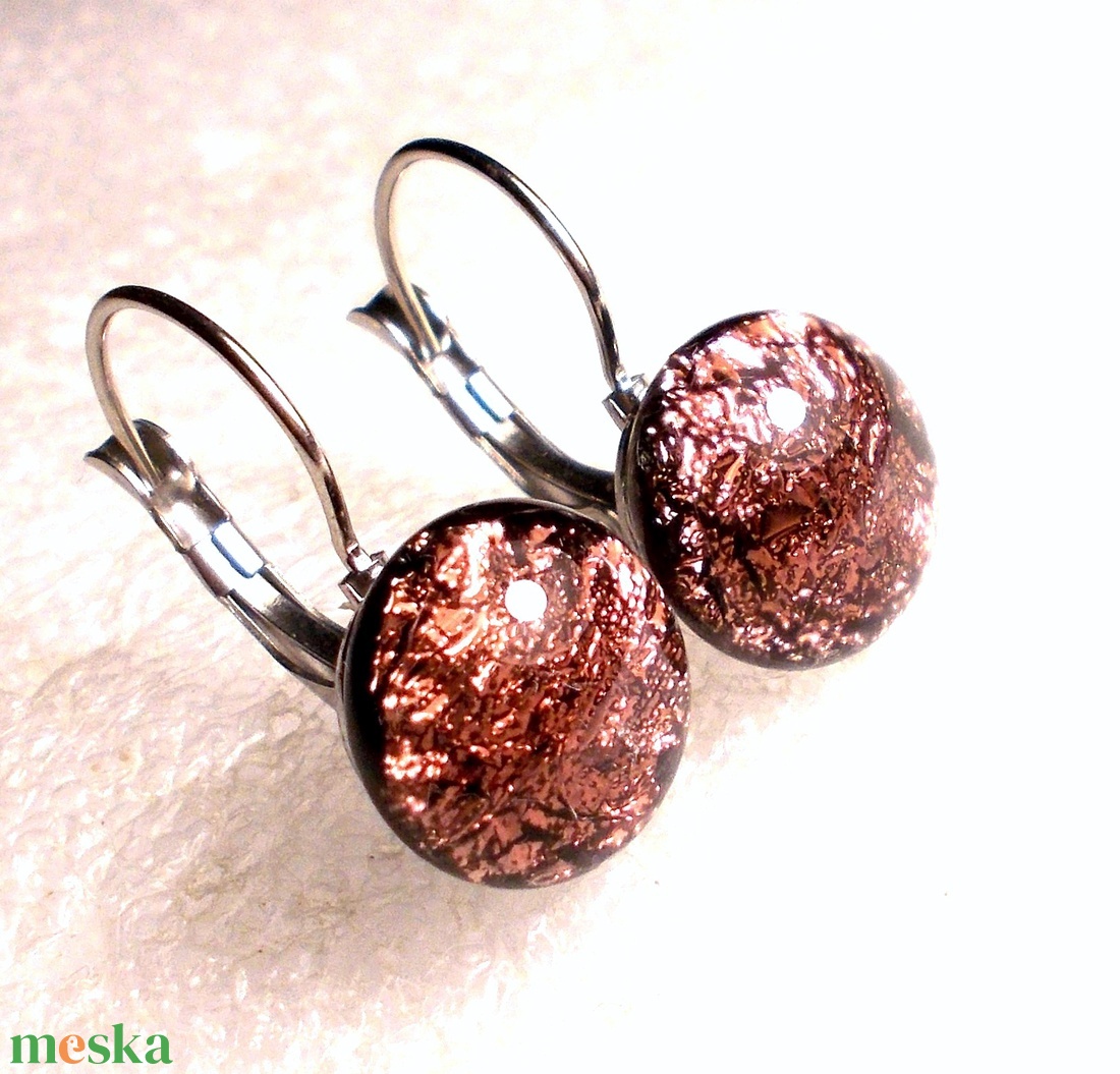 NEMESACÉL! Bronzos marsala dichroic kapcsos fülbevaló, ajándék nőknek névnapra, születésnapra. - ékszer - fülbevaló - lógó fülbevaló - Meska.hu NEMESACÉL! Bronzos marsala dichroic kapcsos fülbevaló, ajándék nőknek névnapra, születésnapra. - ékszer - fülbevaló - lógó fülbevaló - Meska.hu