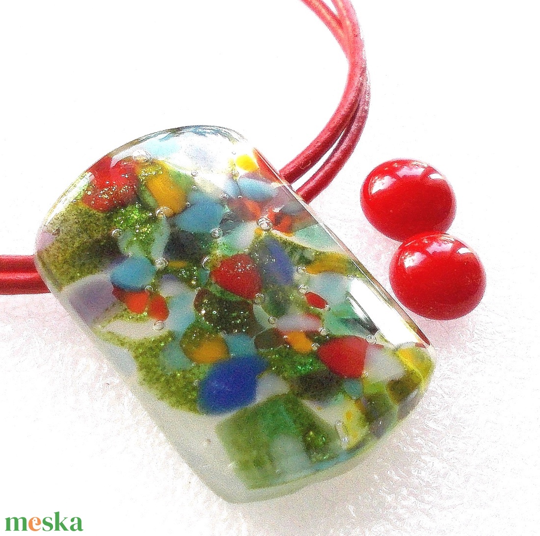 AKCIÓ!  Színek fények fúziója, ékszerszett. - ékszer - nyaklánc - medálos nyaklánc - Meska.hu