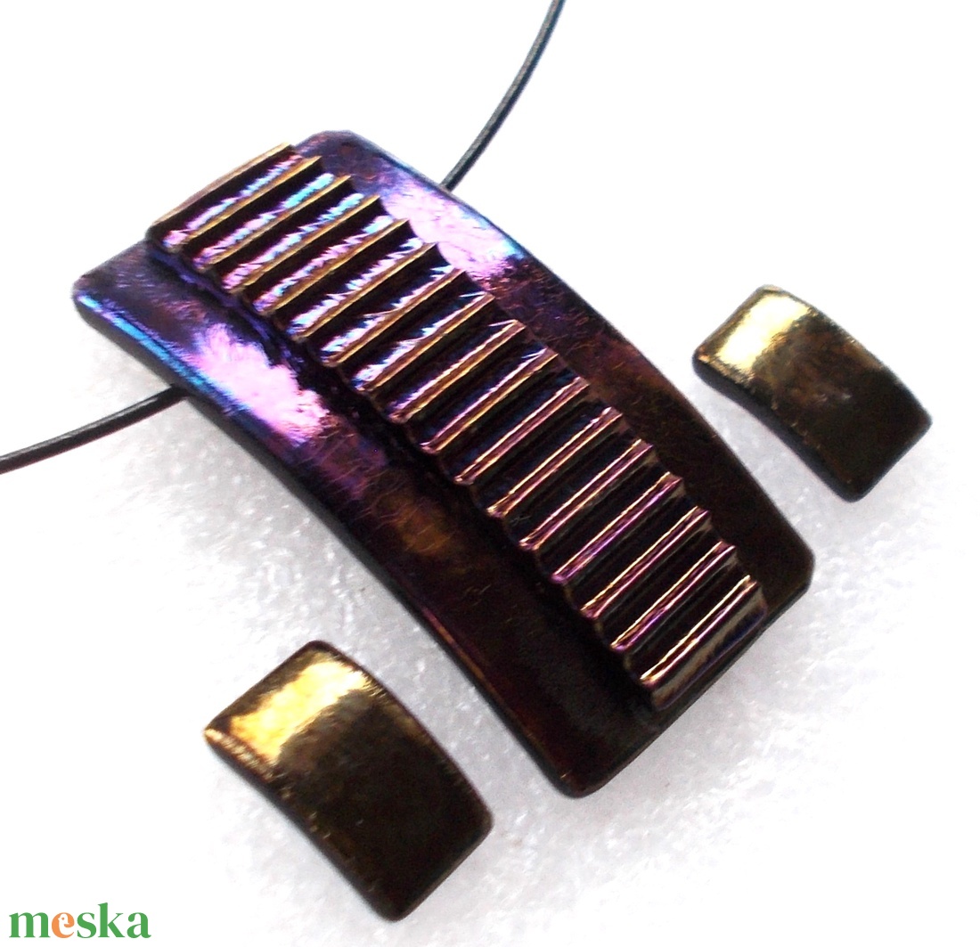 Bronzos-bíbor ékszerszett , ajándék névnapra születésnapra, karácsonyra - ékszer - ékszerszett - Meska.hu