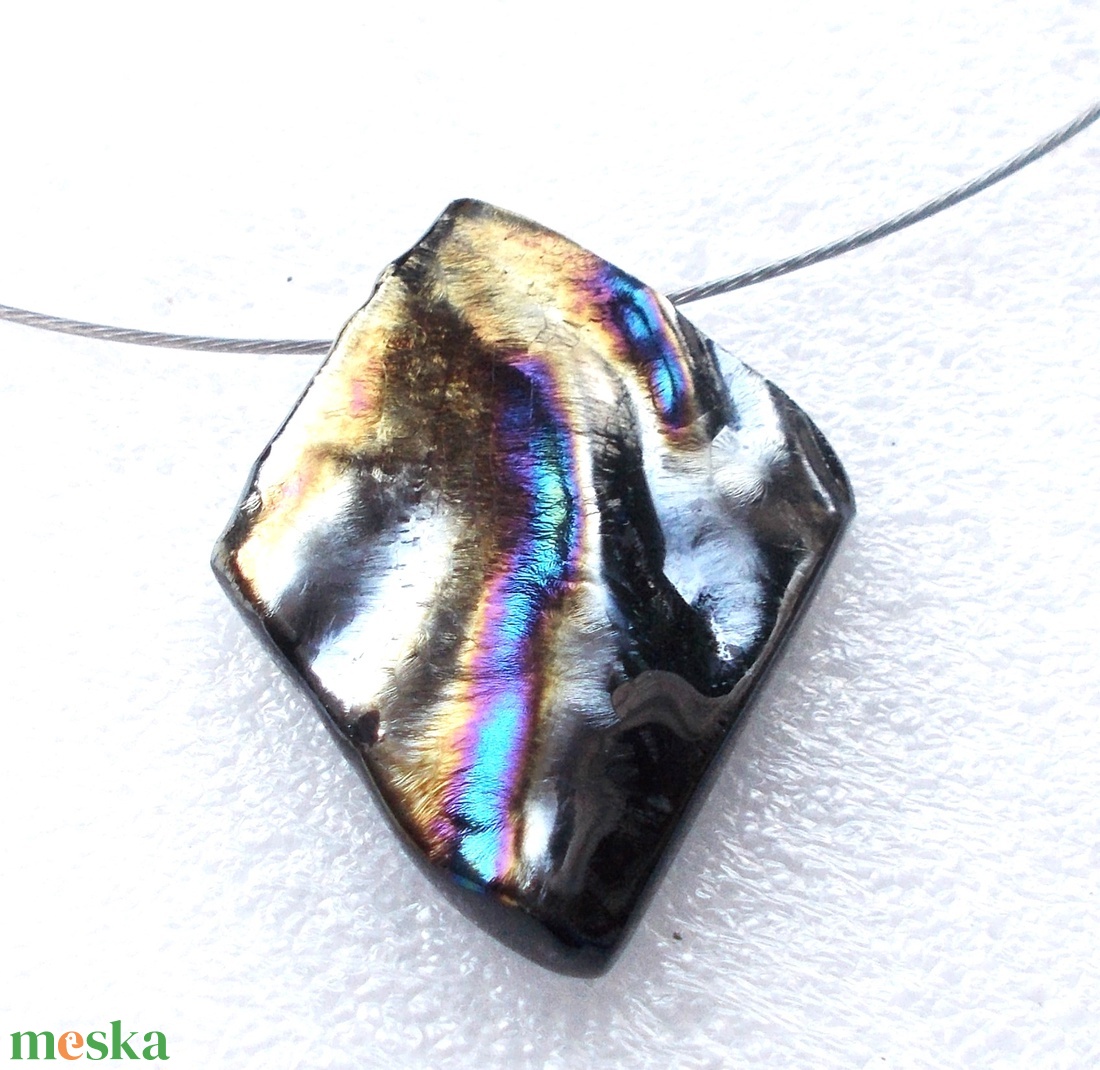 Metál szivárvány dichroic nyaklánc, ajándék névnapra, születésnapra. - ékszer - ékszerszett - Meska.hu Metál szivárvány dichroic nyaklánc, ajándék névnapra, születésnapra. - ékszer - ékszerszett - Meska.hu