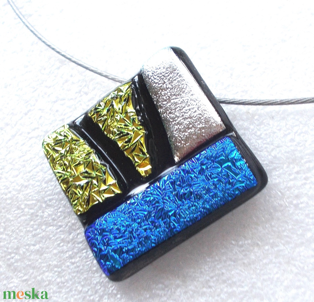 NEMESACÉL! Dichroic mozaik ékszerszett, ajándék pedagógus napra, születésnapra, névnapra.  - ékszer - ékszerszett - Meska.hu