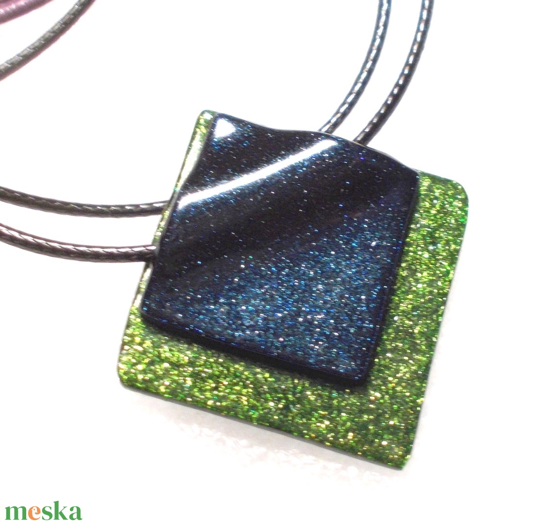 Aventurin duó nyaklánc, ajándék névnapra, születésnapra. - ékszer - nyaklánc - medál - Meska.hu