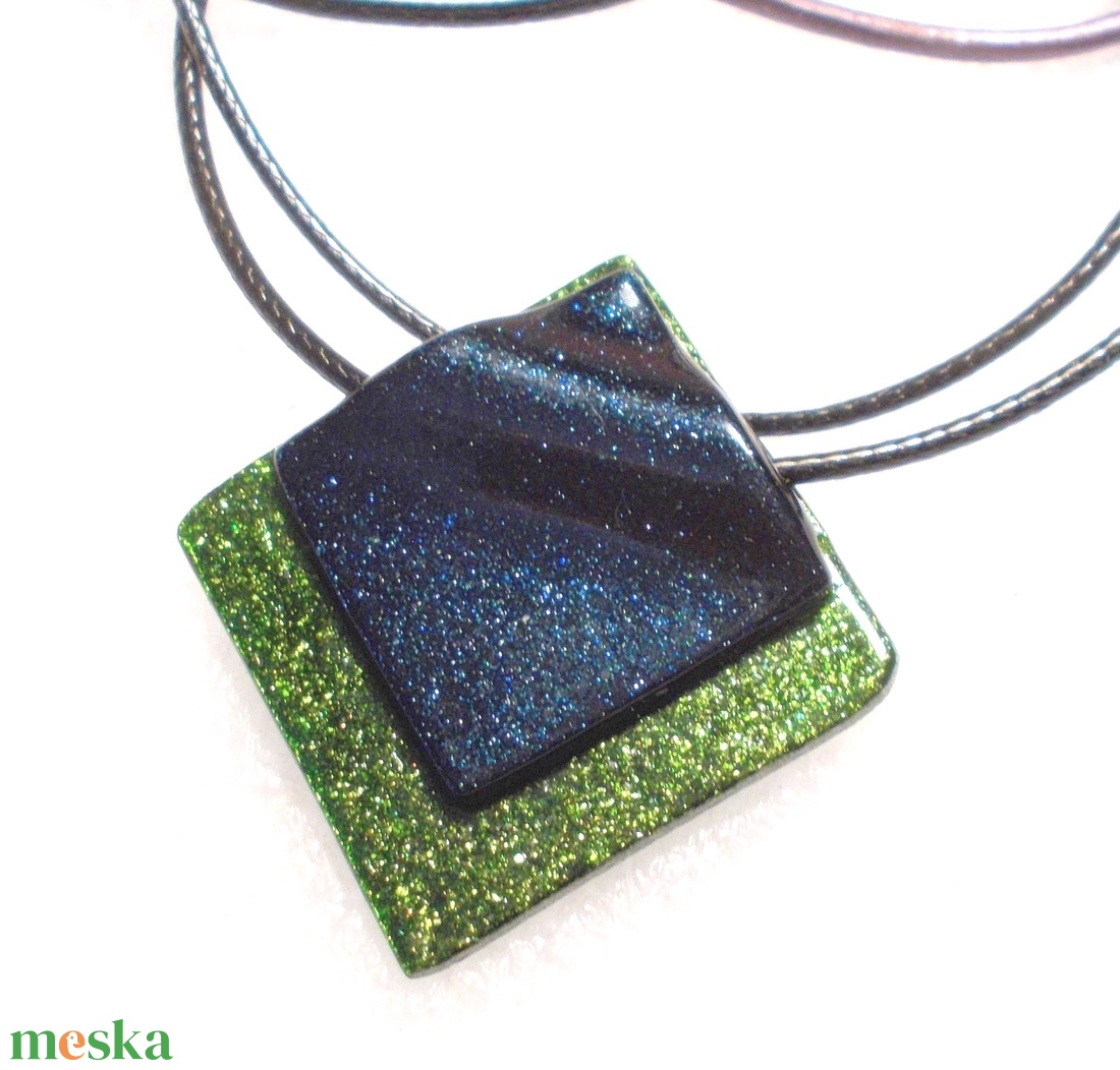 Aventurin duó nyaklánc, ajándék névnapra, születésnapra. - ékszer - nyaklánc - medál - Meska.hu