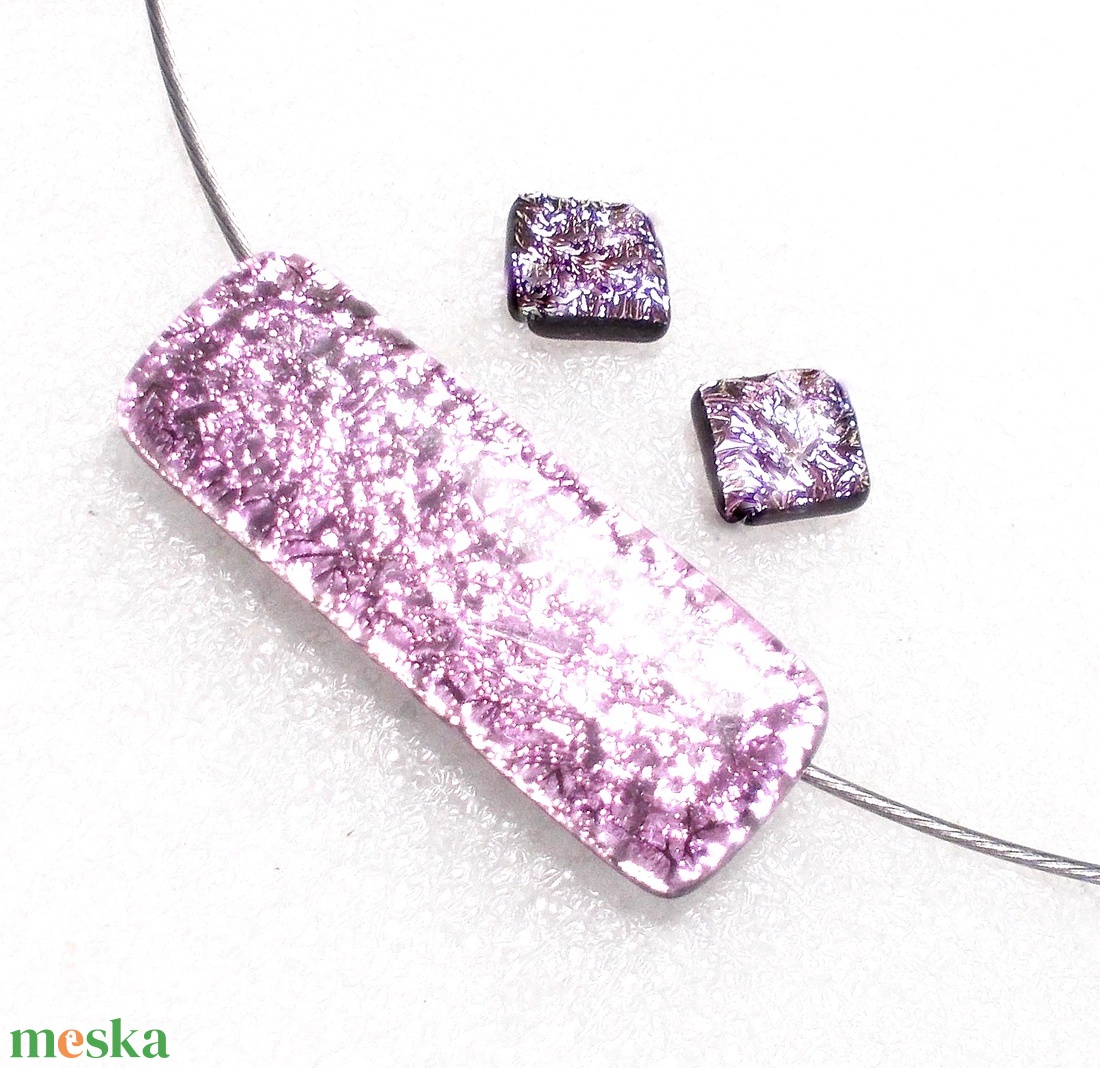 NEMESACÉL! Pink fények ékszerszett,  szalagavató bálra, ballagásra, névnapra, születésnapra. - ékszer - ékszerszett - Meska.hu