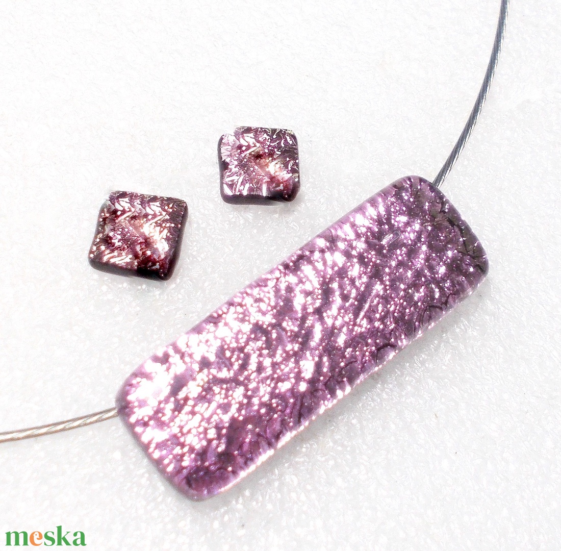 NEMESACÉL! Pink fények ékszerszett,  szalagavató bálra, ballagásra, névnapra, születésnapra. - ékszer - ékszerszett - Meska.hu